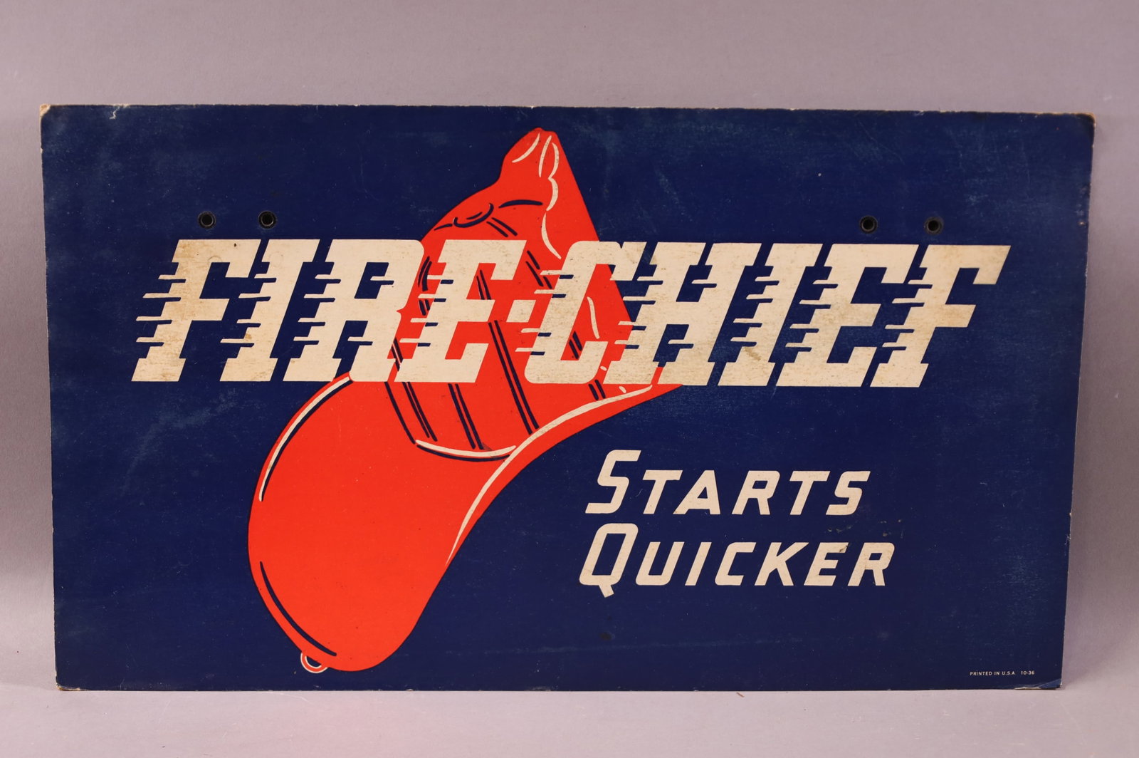 TEXACO FIRE CHIEF CARDBOARD SIGN (1 of 3)