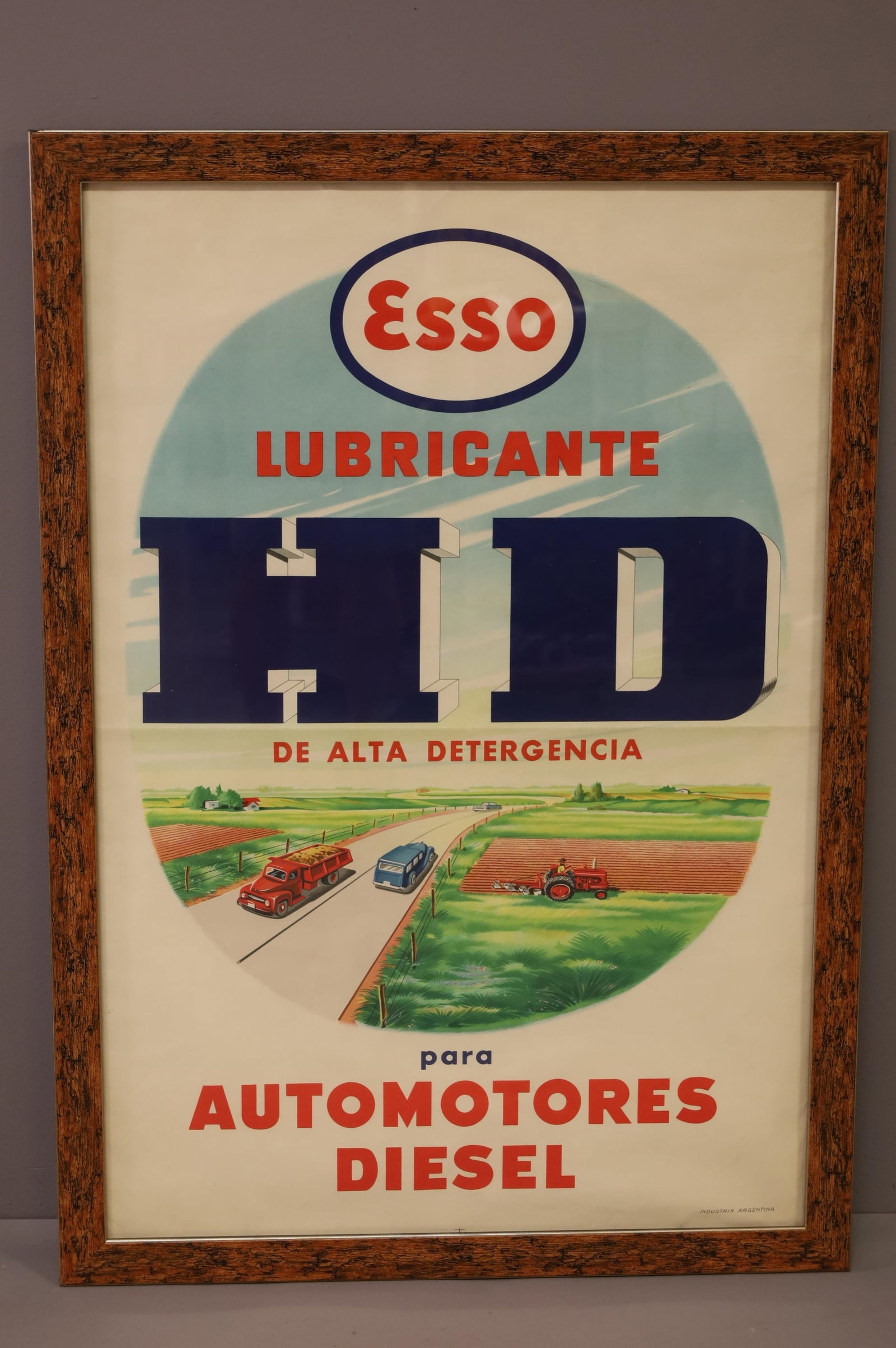 FRAMED ESSO MOTOR OIL POSTER (1 of 2)