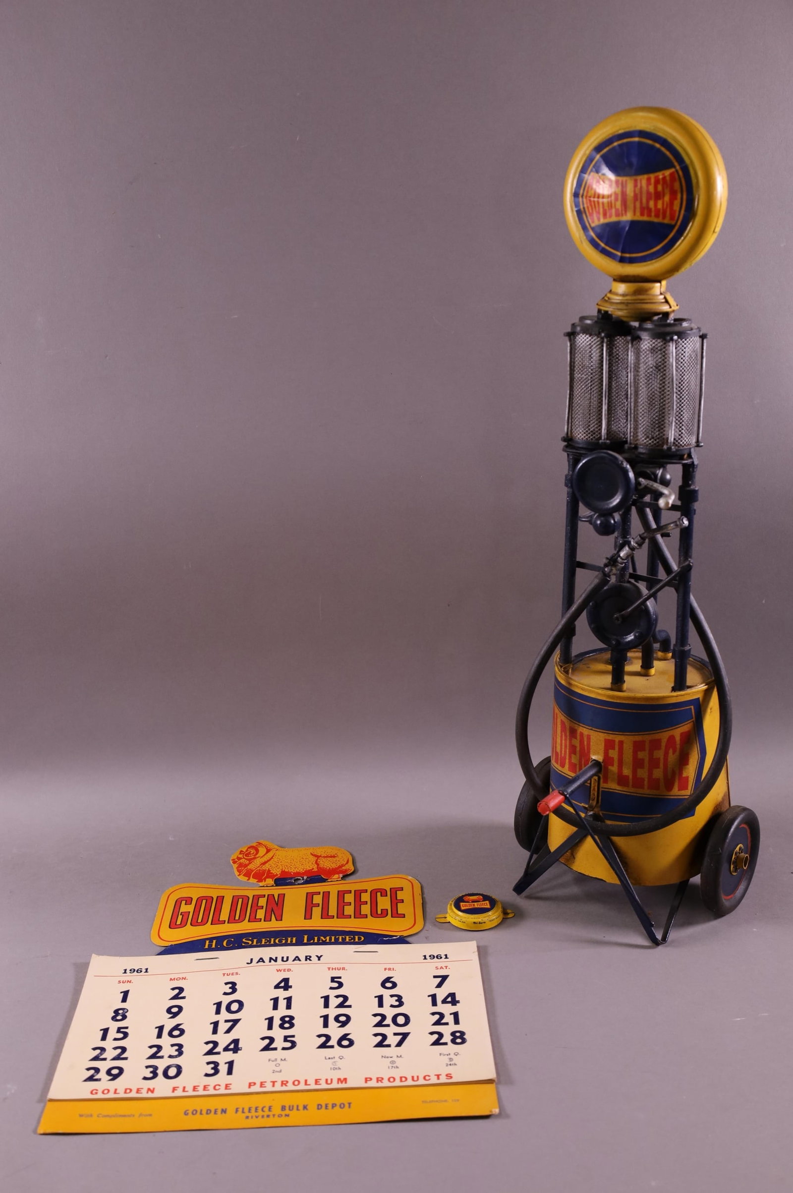 THREE PIECES OF GOLDEN FLEECE OIL ITEMS (1 of 3)