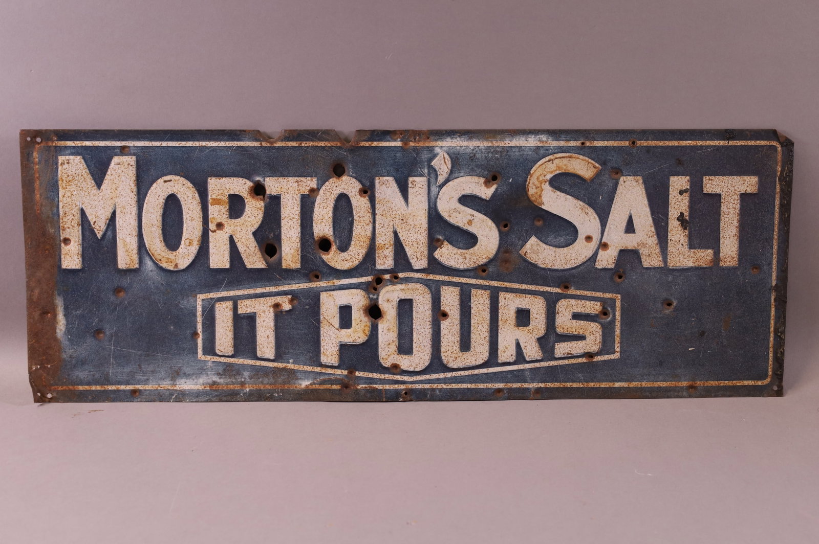MORTON SALT TIN SIGN (1 of 2)