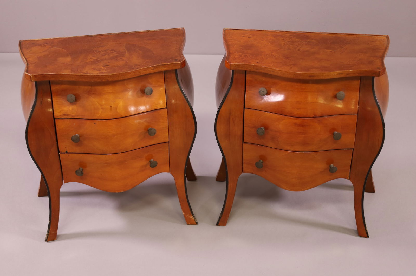 PAIR OF ITALIAN 3 DRAWER NIGHTSTANDS (1 of 3)