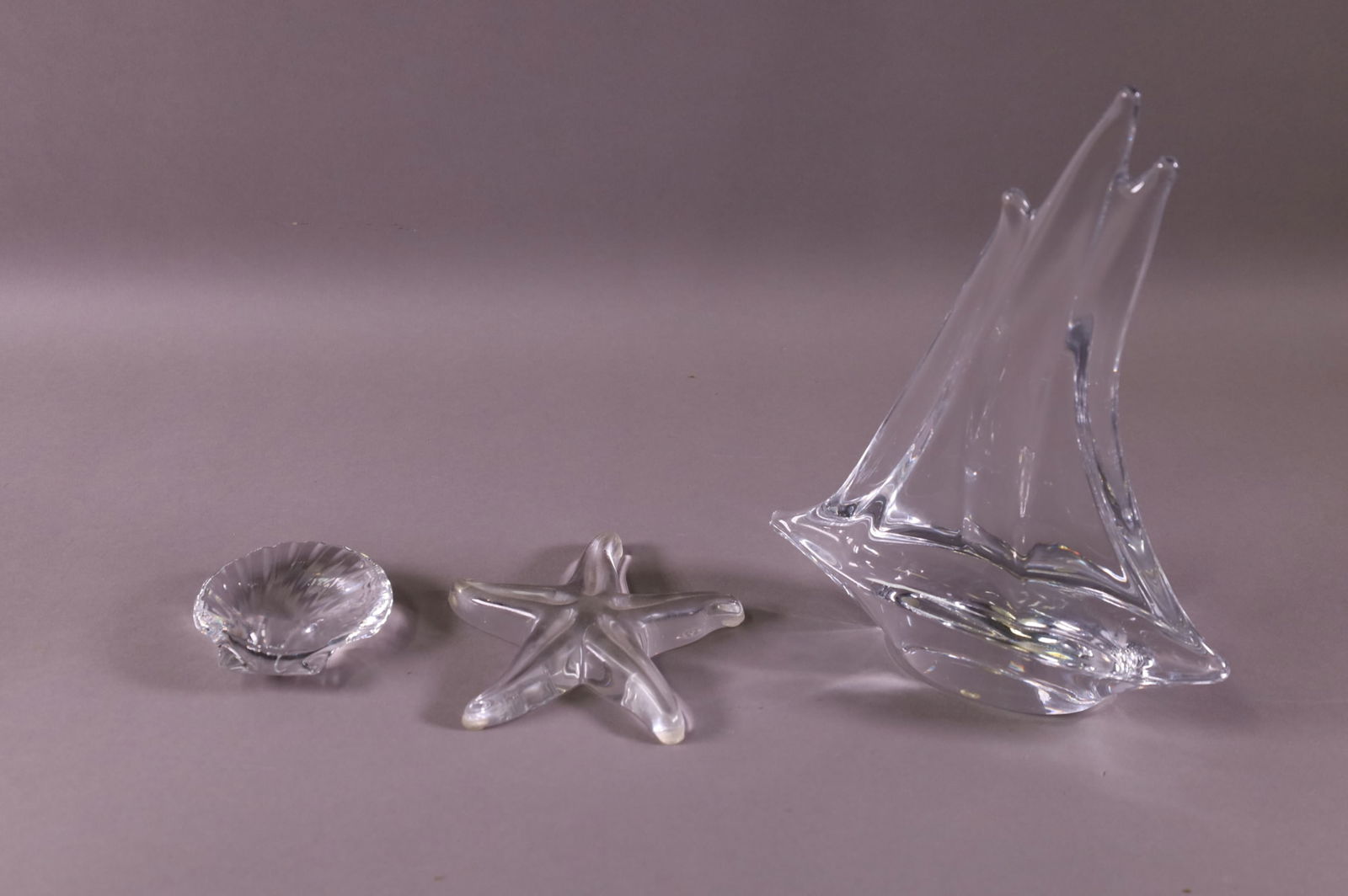 THREE PIECES OF SIGNED OCEAN RELATED CRYSTAL (1 of 6)