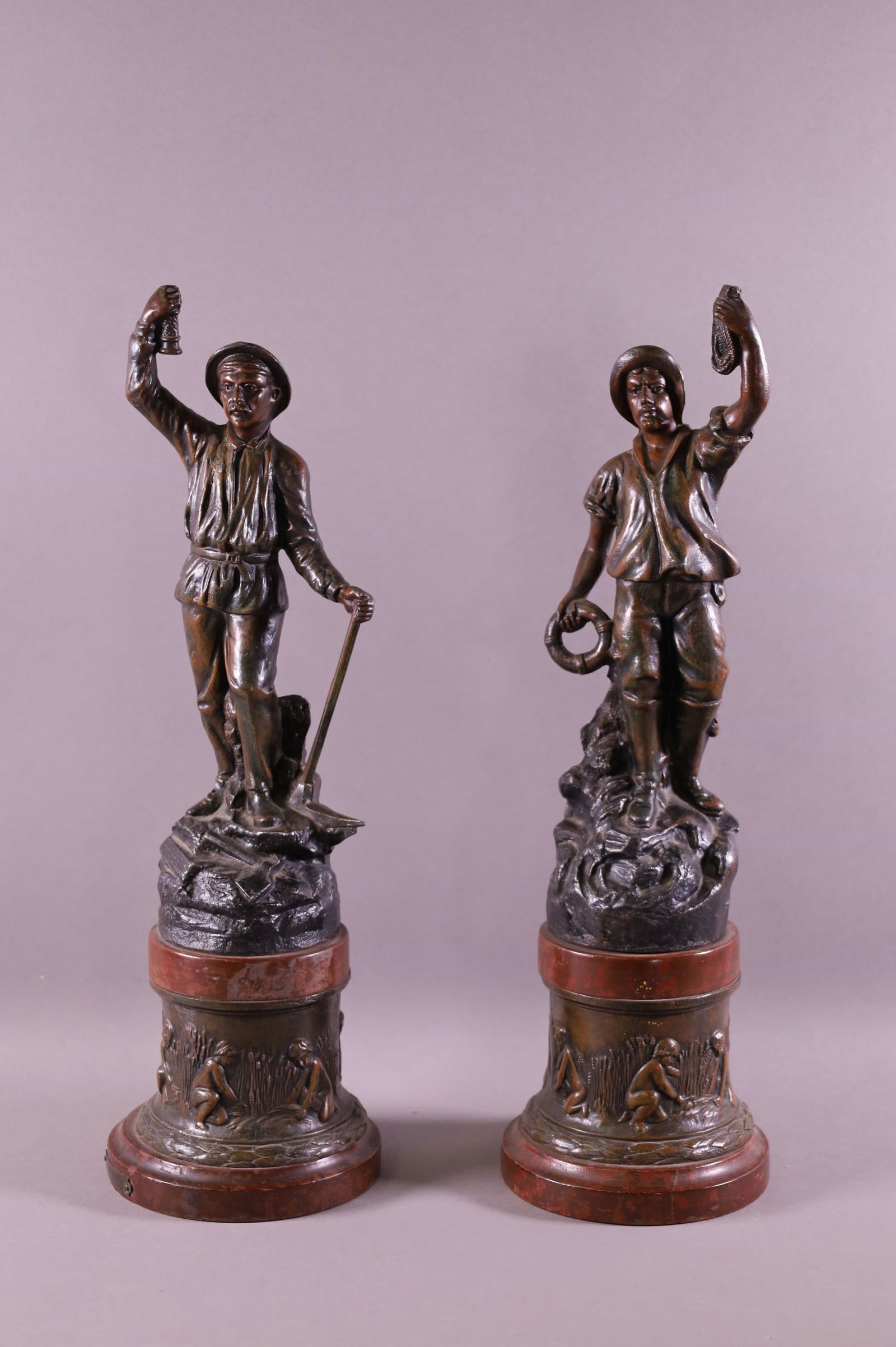 PAIR OF SPELTER STATUES (1 of 4)