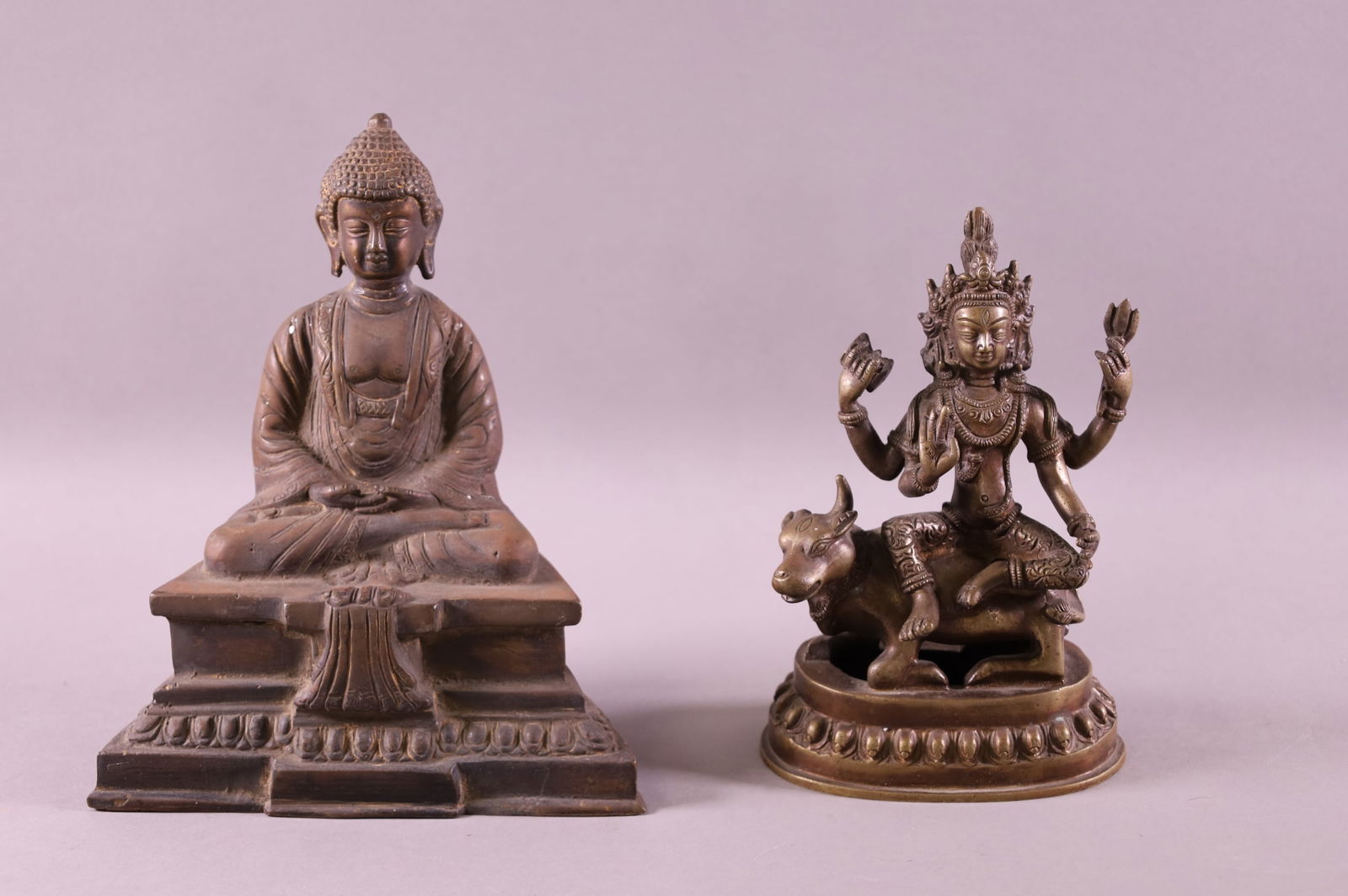 TWO CAST METAL THAI FIGURES (1 of 4)
