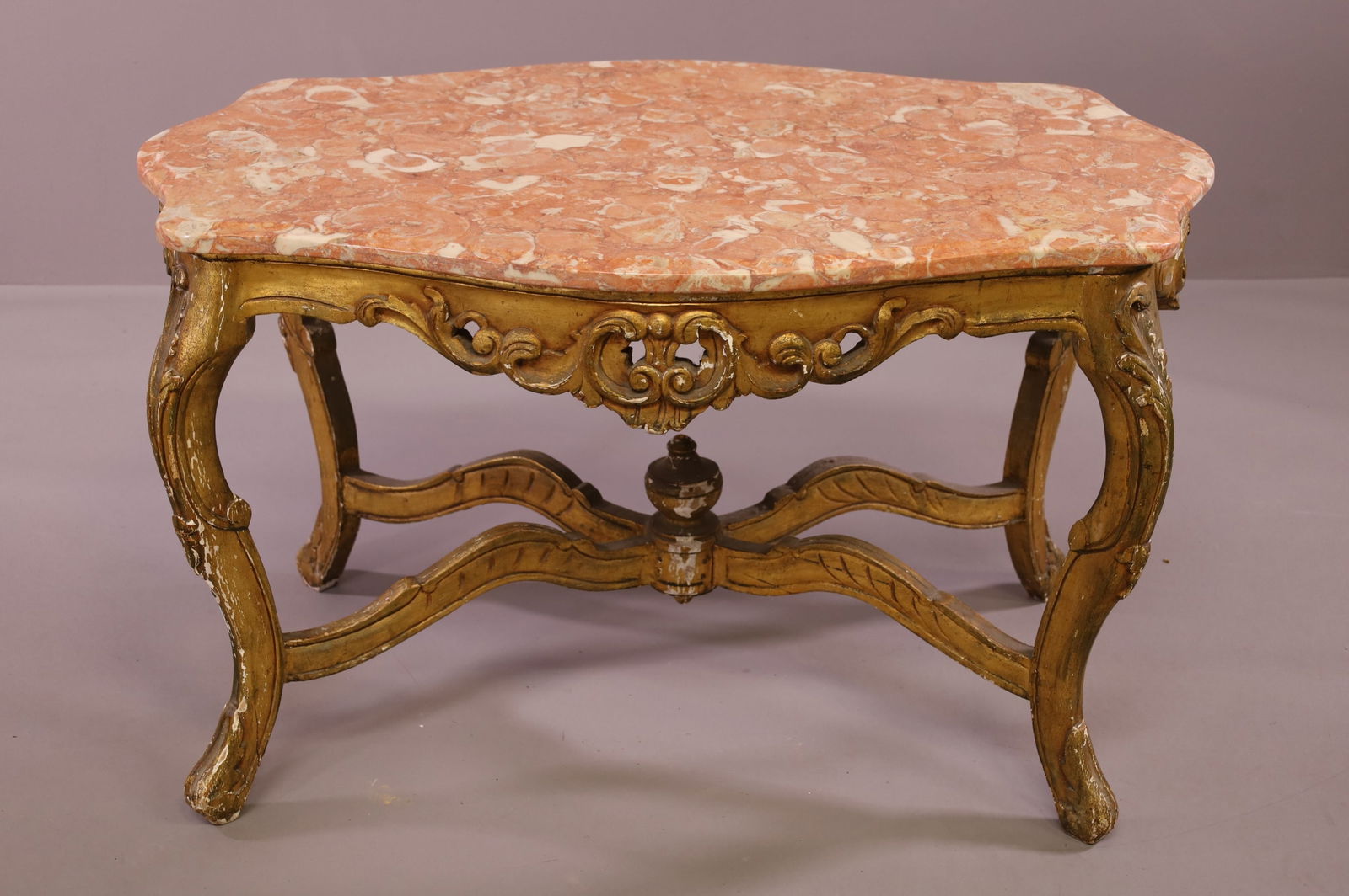 FRENCH MARBLE TOP SIDE TABLE (1 of 3)