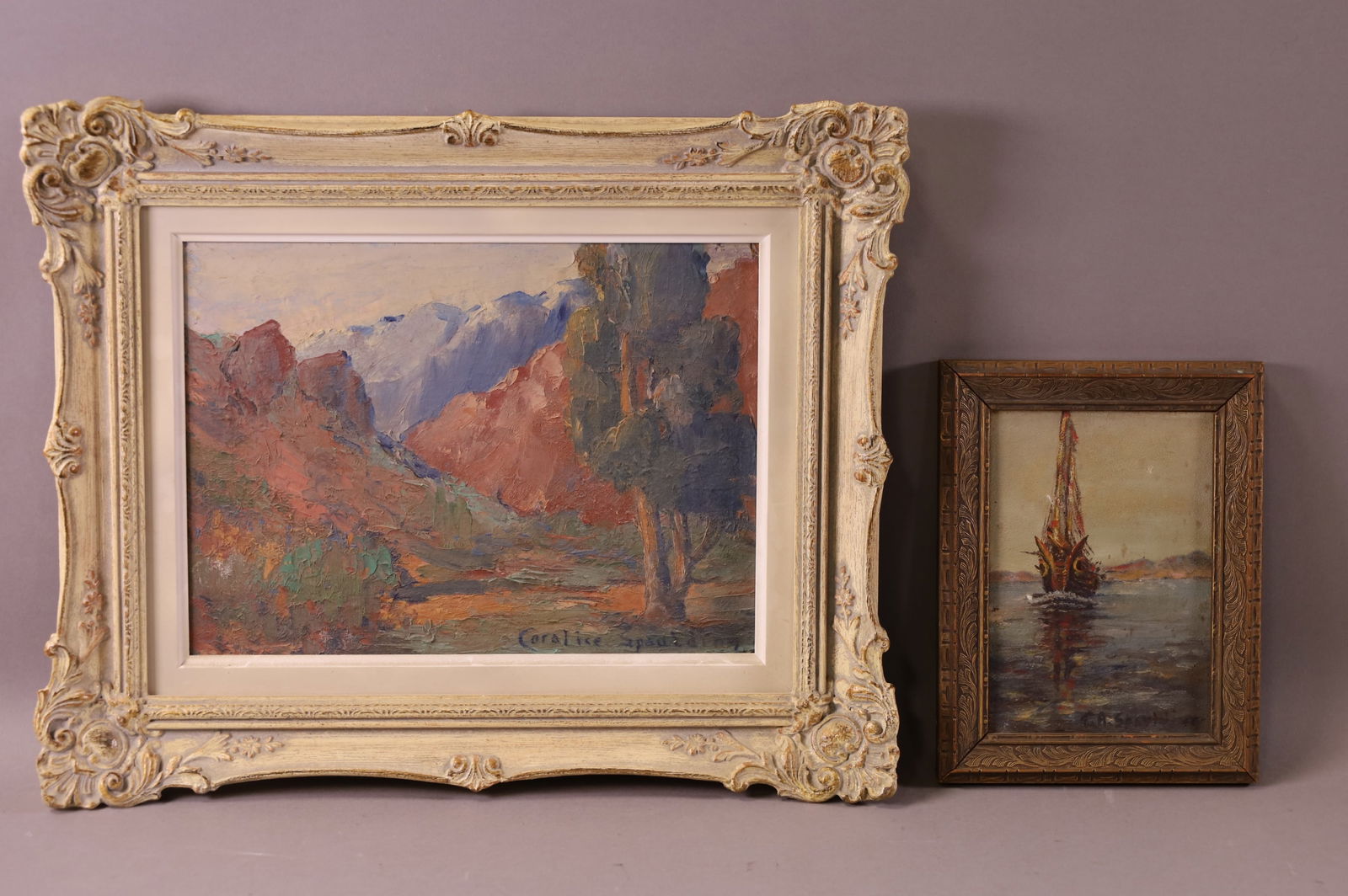 TWO CORALICE SPAULDING PAINTINGS (1 of 6)