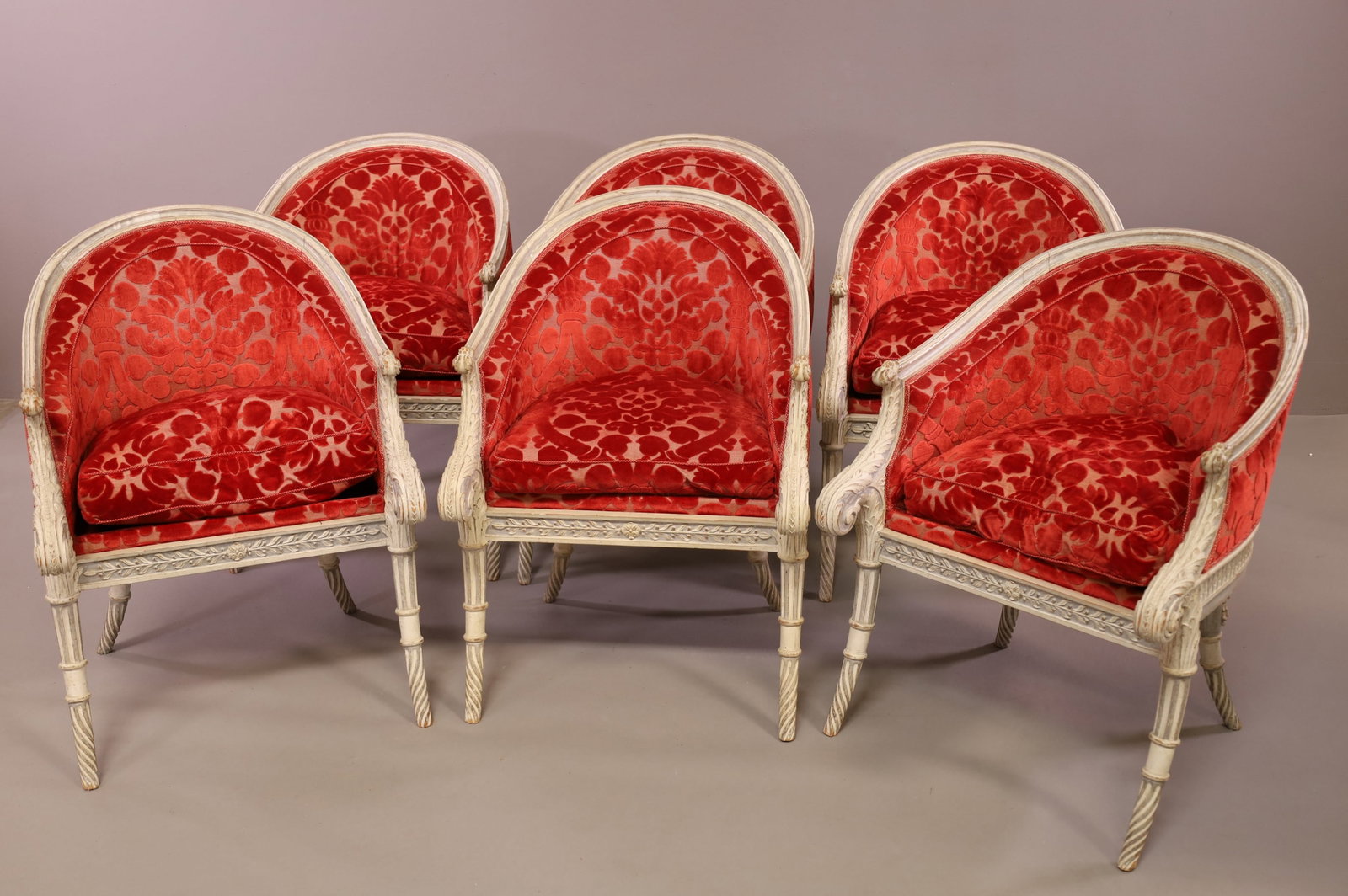 SET OF SIX FRENCH PARLOR CHAIRS (1 of 5)