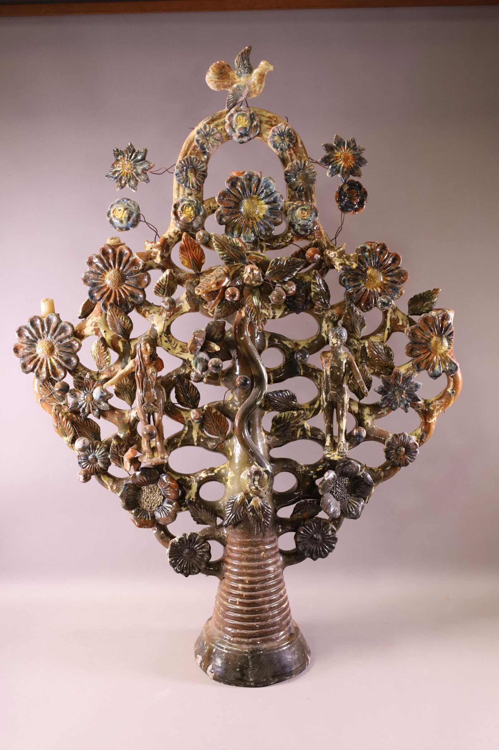 LARGE TERRA COTTA MEXICAN TREE OF LIFE (1 of 6)