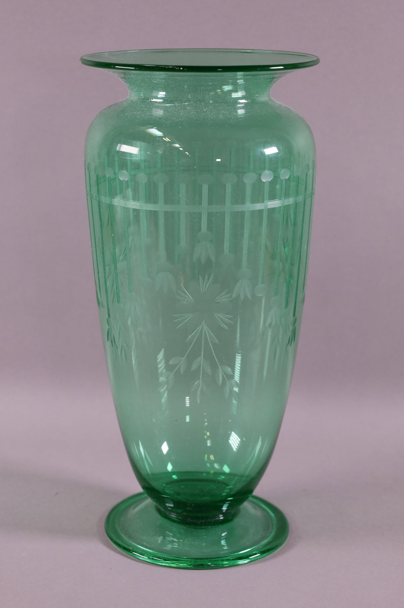 STEUBEN ETCHED VASE (1 of 3)