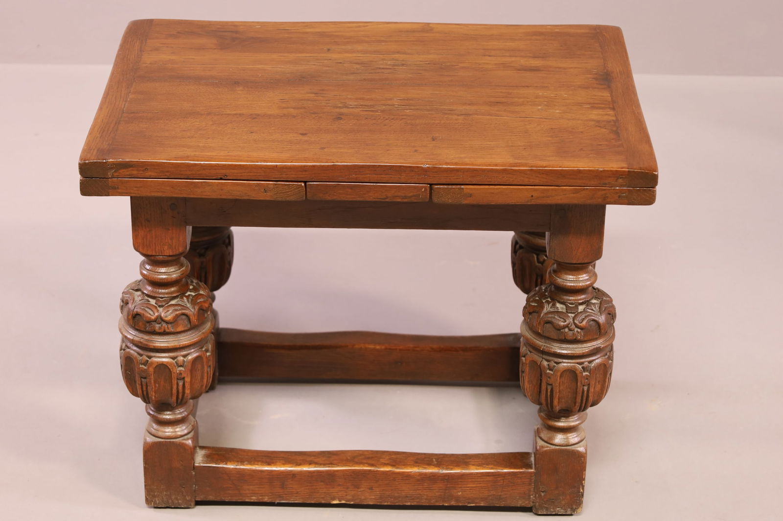 ENGLISH OAK DRAWLEAF SIDE TABLE (1 of 3)