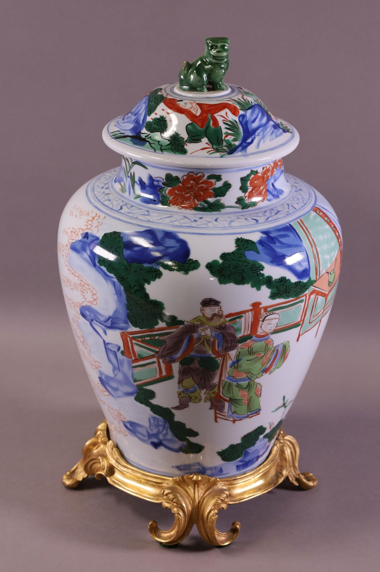 MOTTAHEDEH PORCELAIN COVERED JAR (1 of 3)