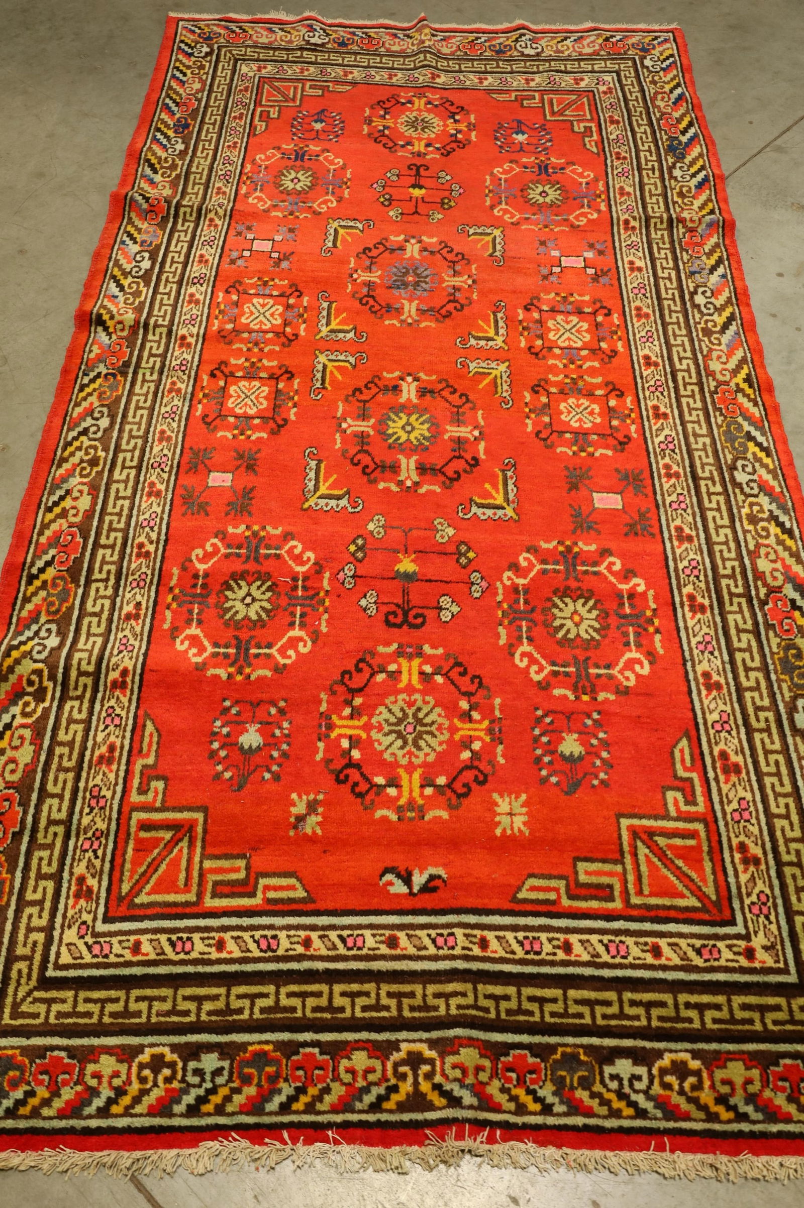 APPROX. 4' 5" X 9' HANDMADE KHOTAN WOOL RUG (1 of 5)
