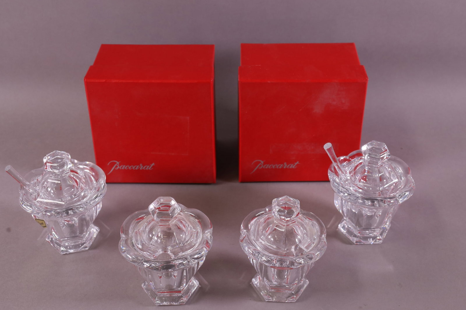 4 BACCARAT COVERED JARS (1 of 2)