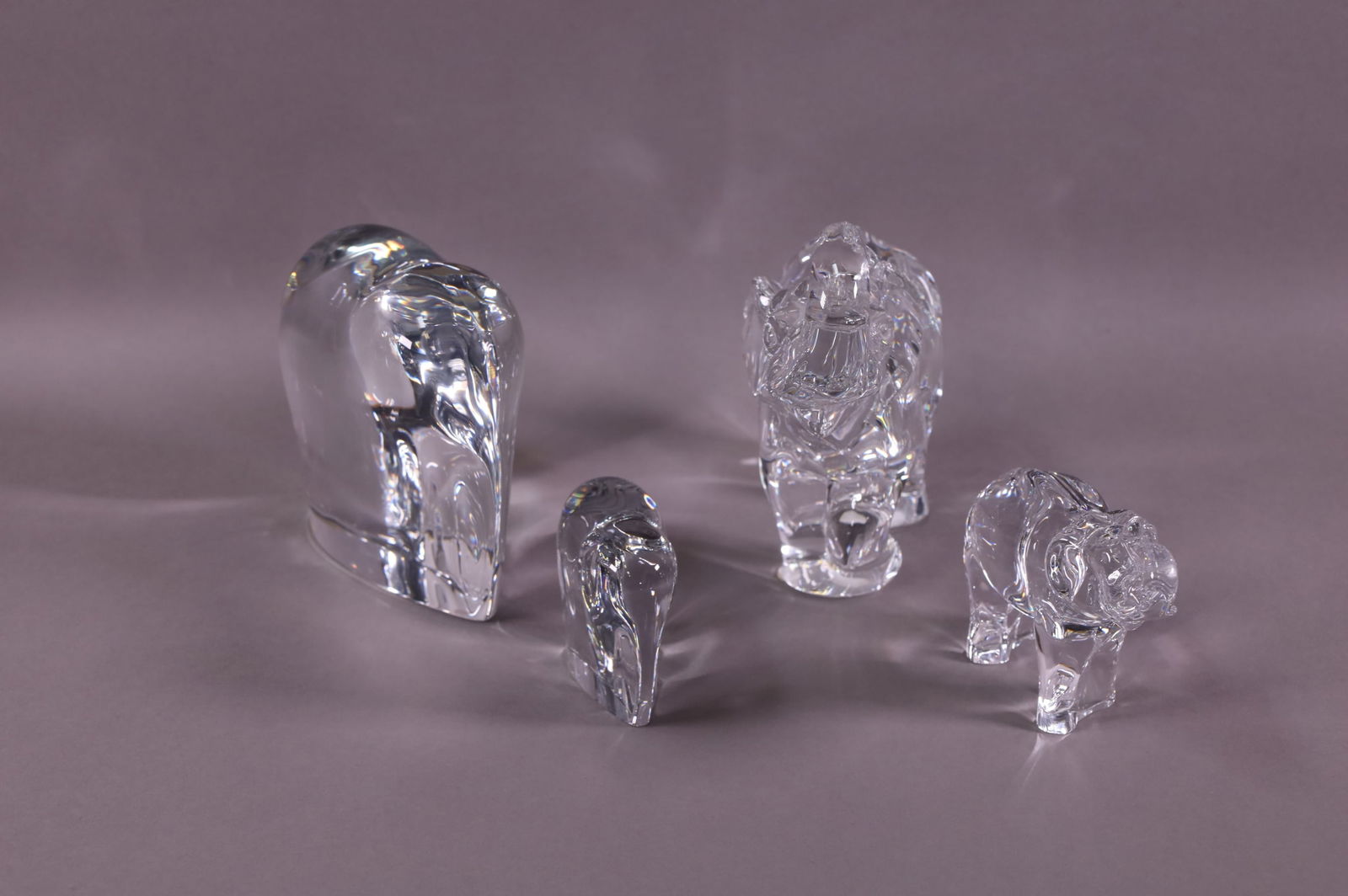 4 BACCARAT ELEPHANT FIGURES (1 of 3)