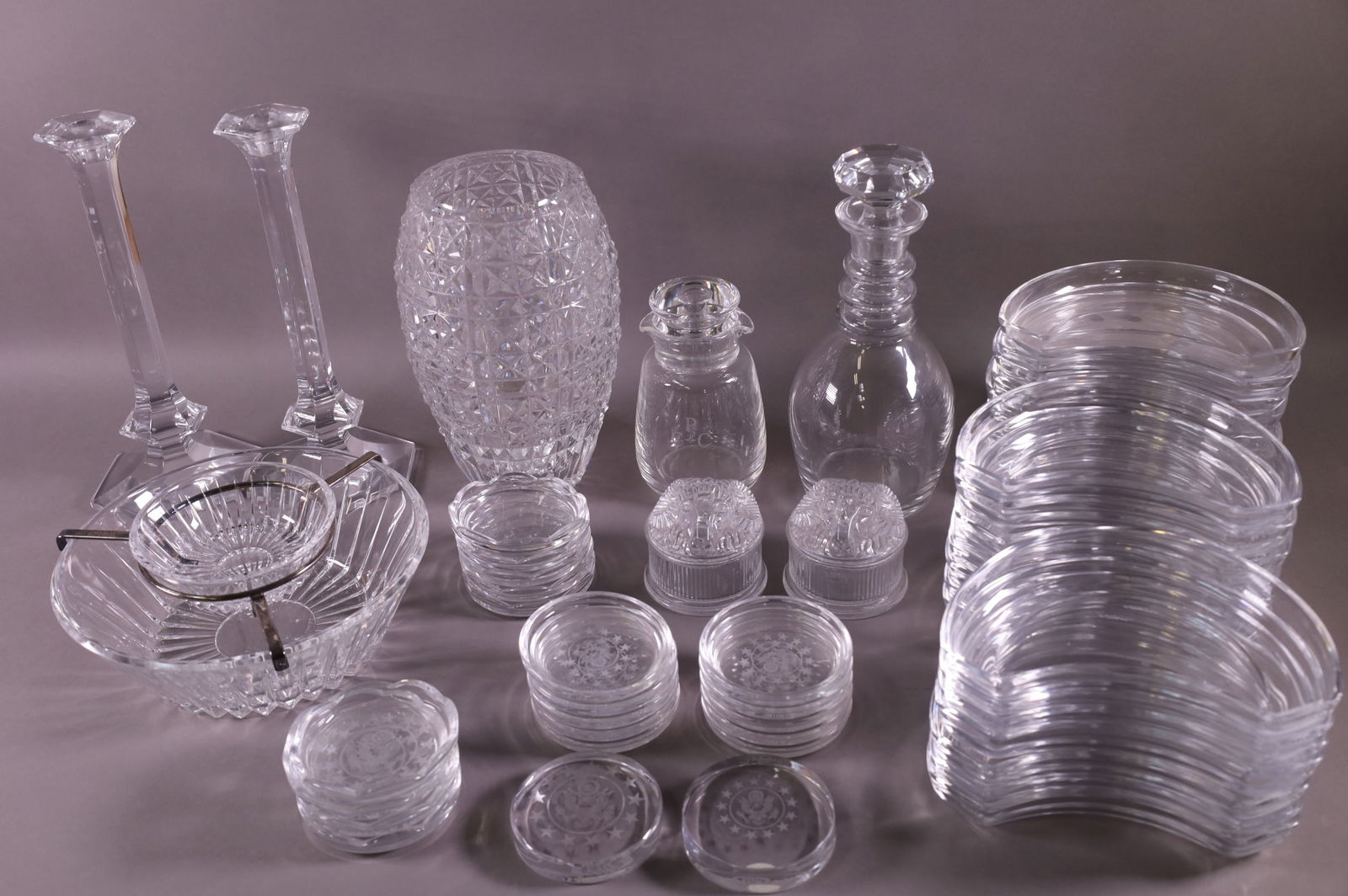 LARGE LOT OF VAL ST. LAMBERT CRYSTAL (1 of 6)