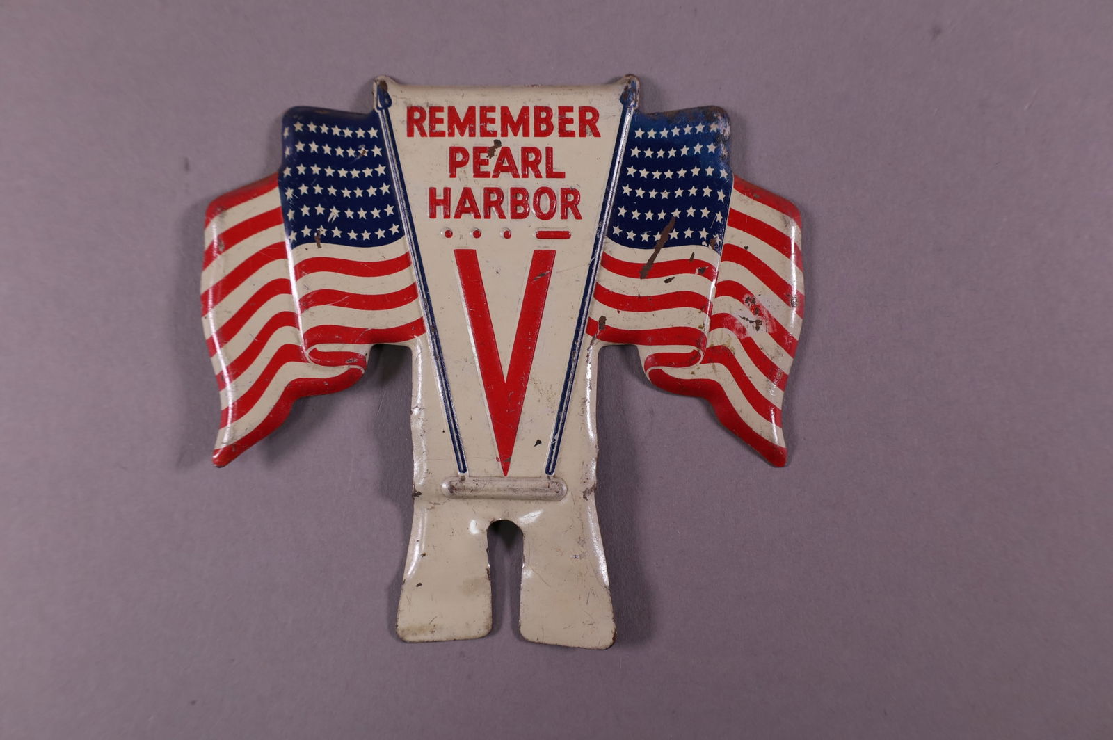 PEARL HARBOR TIN LICENSE PLATE TOPPER (1 of 2)