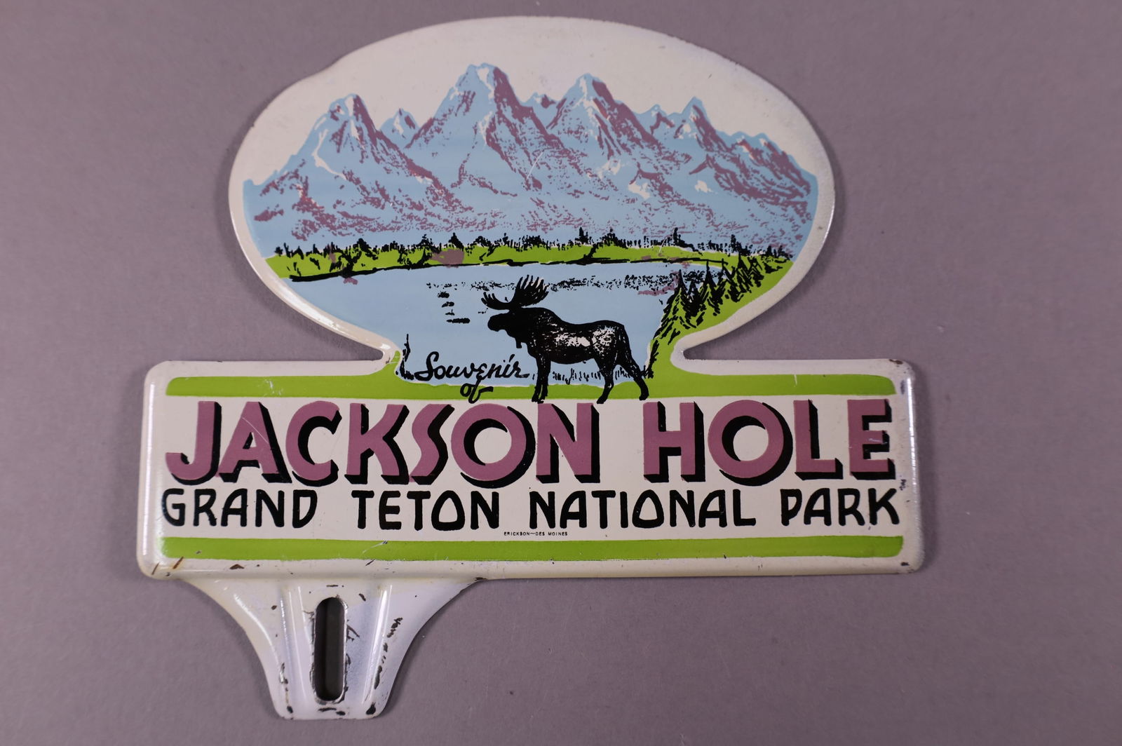 JACKSON HOLE TIN LICENSE PLATE TOPPER (1 of 2)