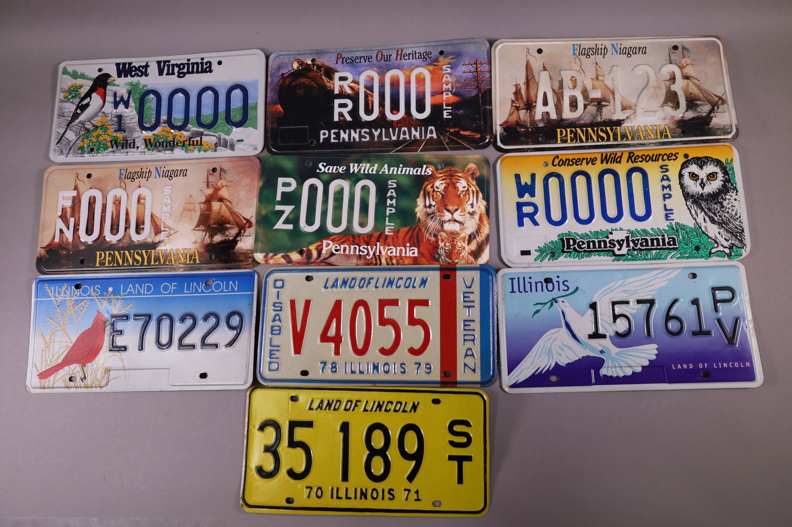 10 COMMERORATIVE LICENSE PLATES (1 of 1)