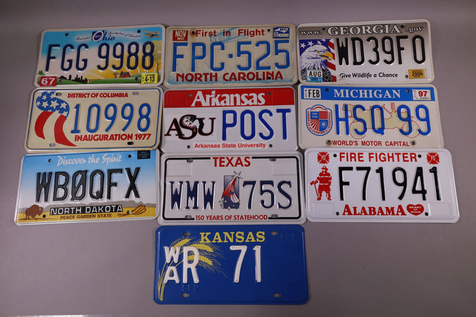 10 LICENSE PLATES (1 of 1)