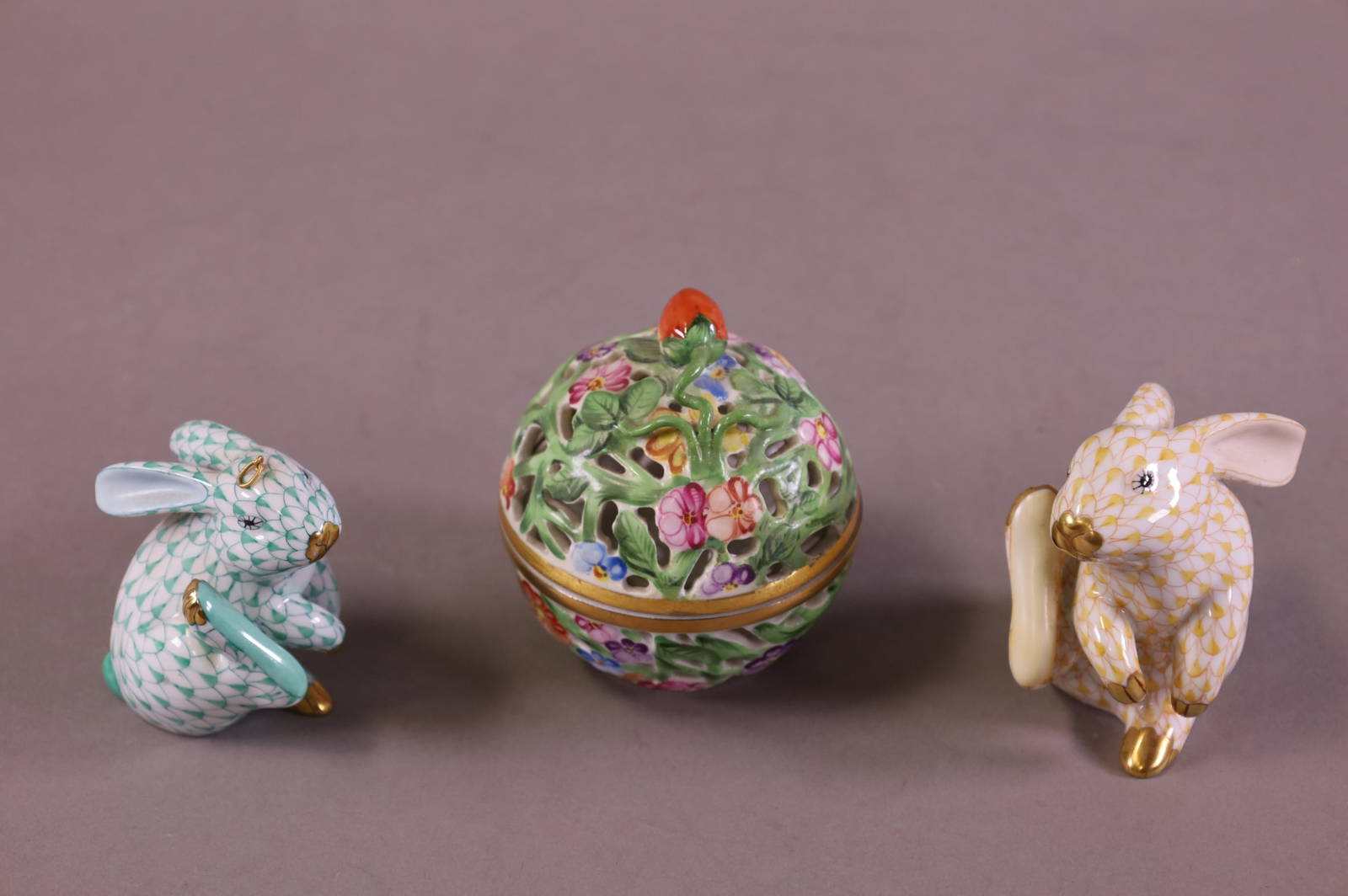 Three Pieces Of Herend Auction