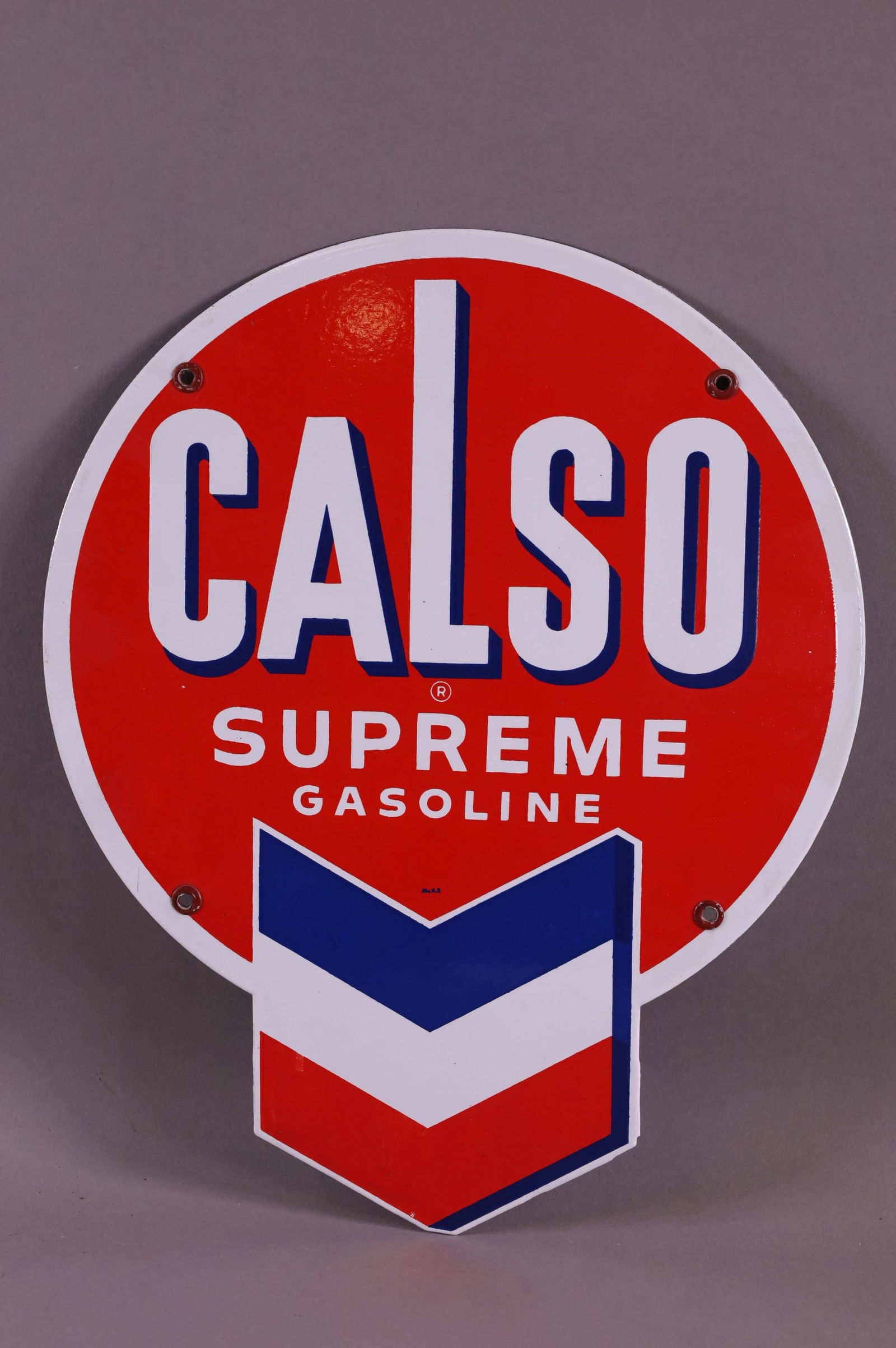 Calso Supreme Gasoline Porcelain Sign (TAC) (1 of 3)