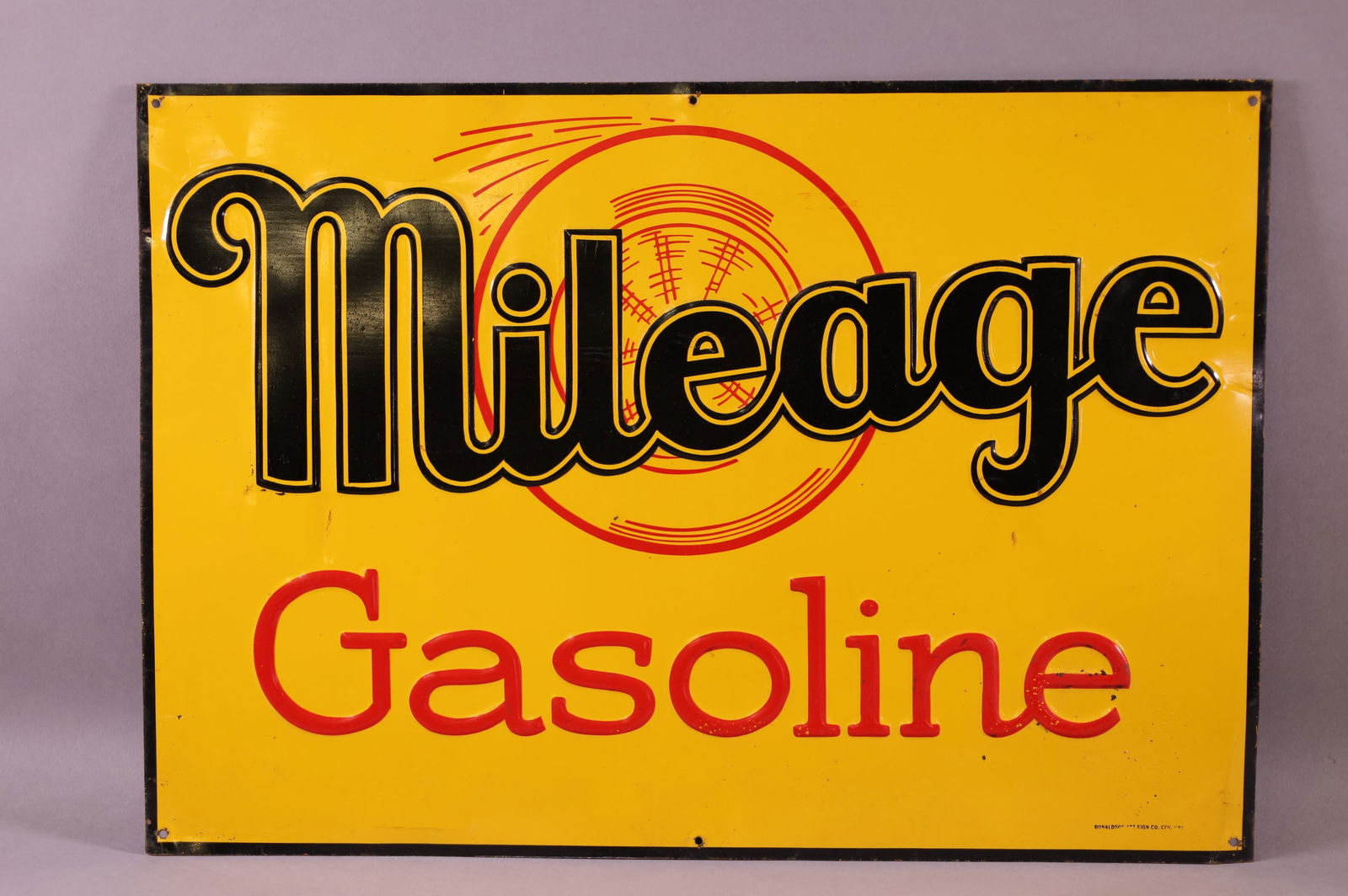 Mileago Gasoline w/Logo Metal Sign (TAC) (1 of 5)
