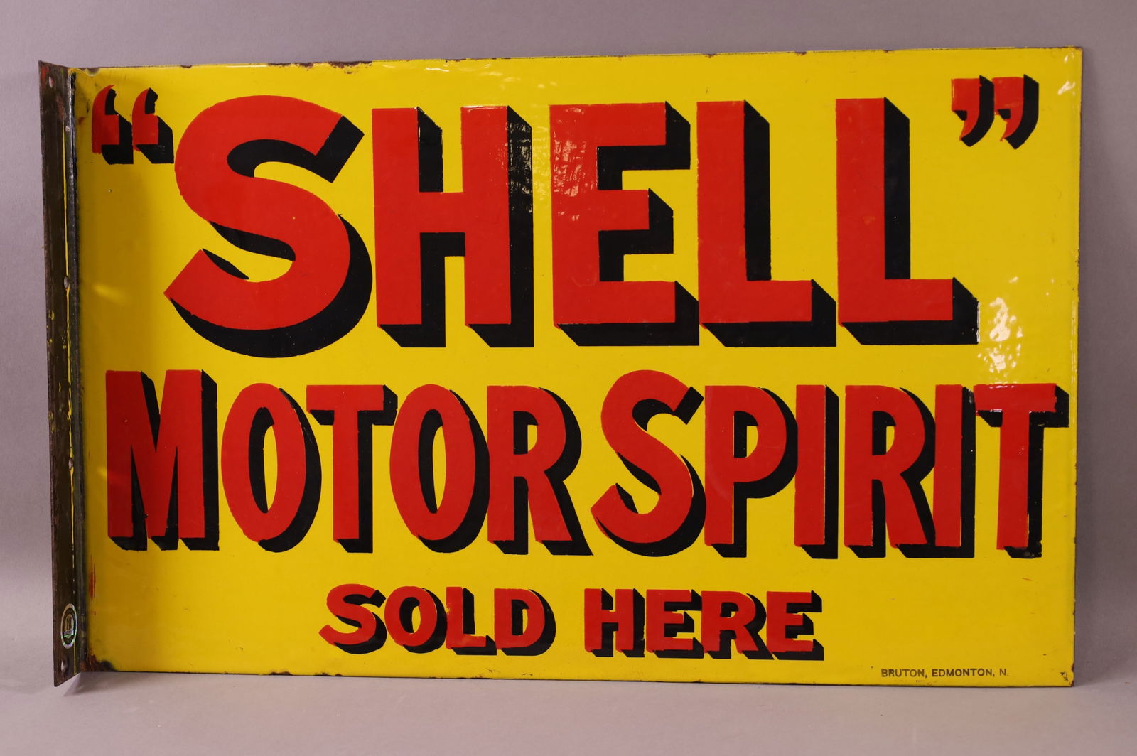 "Shell" Motor Spirit Porcelain Flange Sign (TAC) (1 of 5)