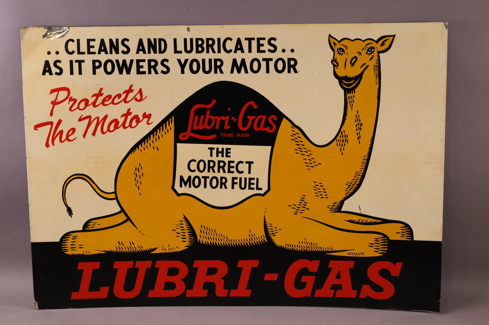 Lubri-Gas "The Correct Motor Fuel" Metal Sign TAC (1 of 5)