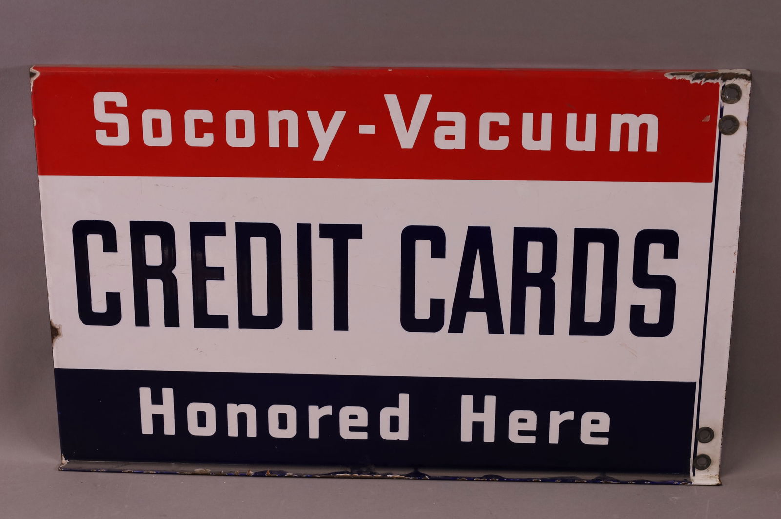 Socony-Vacuum Credit Cards Porcelain Sign (TAC) (1 of 4)