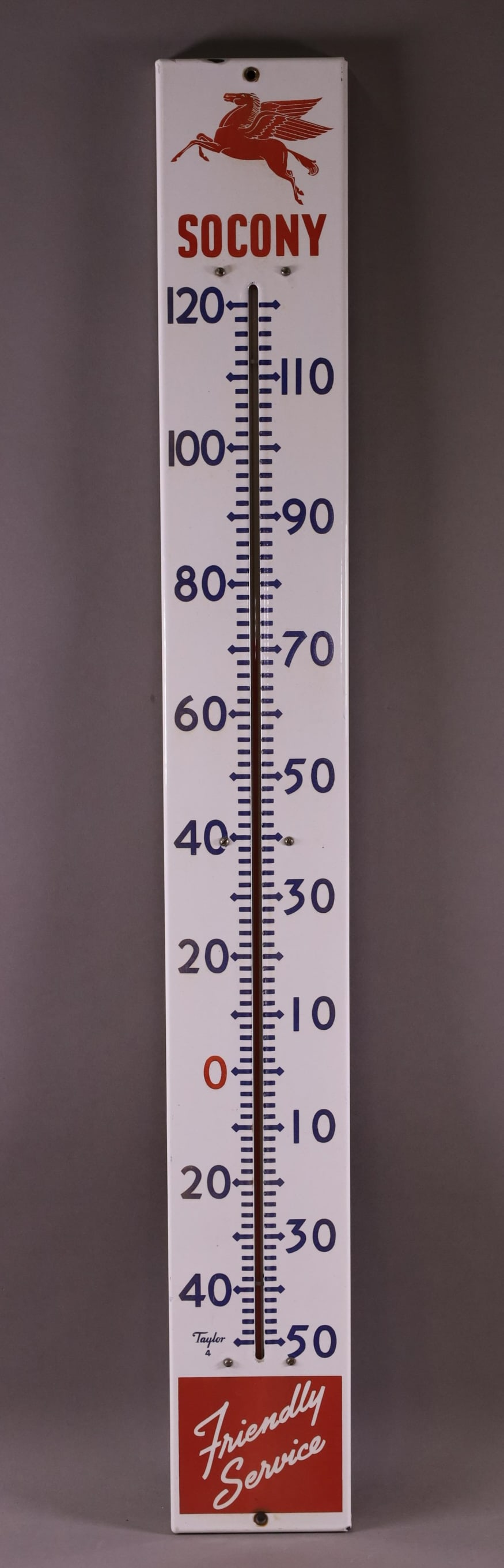 Socony w/Pegasus Porcelain Thermometer (TAC) (1 of 4)