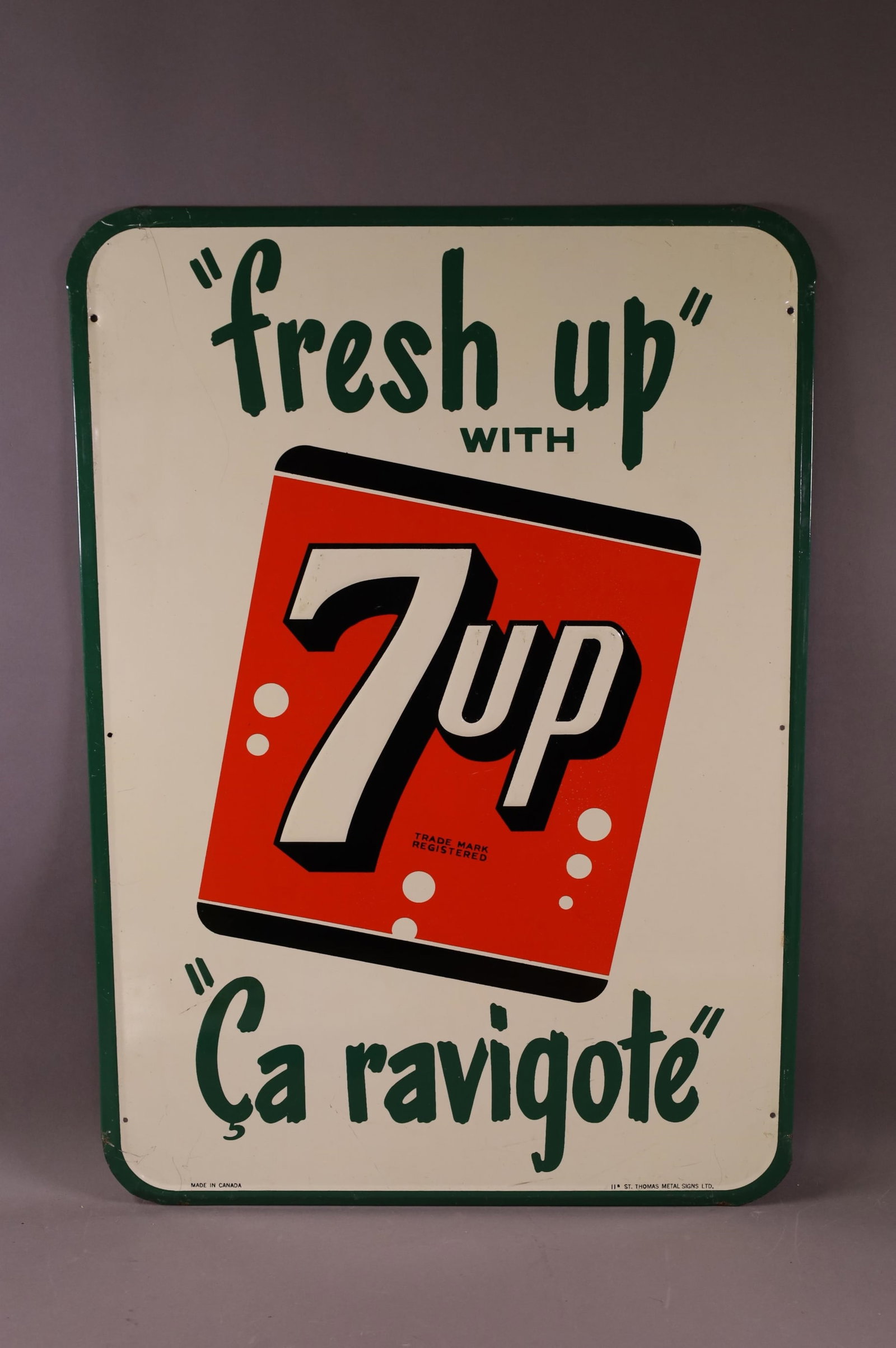 "Fresh Up" with 7Up Metal Sign (TAC) (1 of 5)