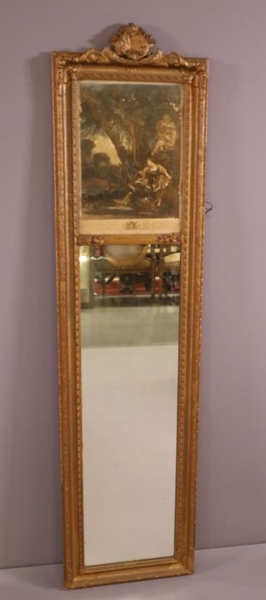 1930' FRENCH STYLE TRUMEAU HALL MIRROR (1 of 4)