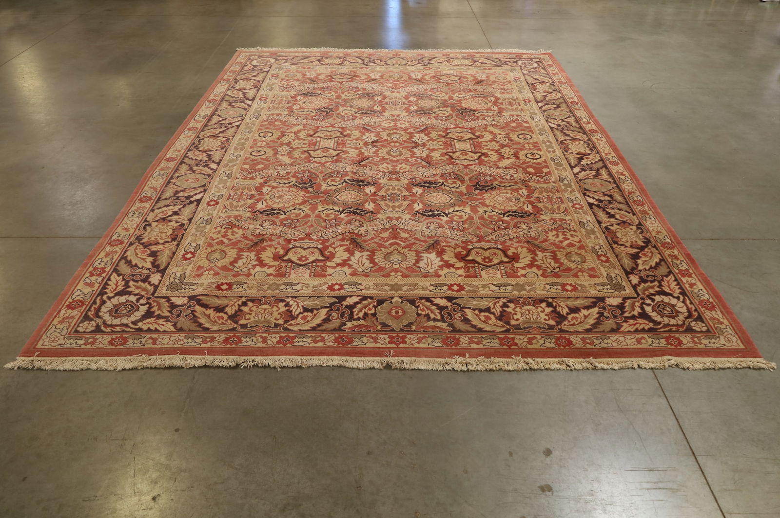 APPROX 9' x 12' HANDMADE WOOL RUG (1 of 5)