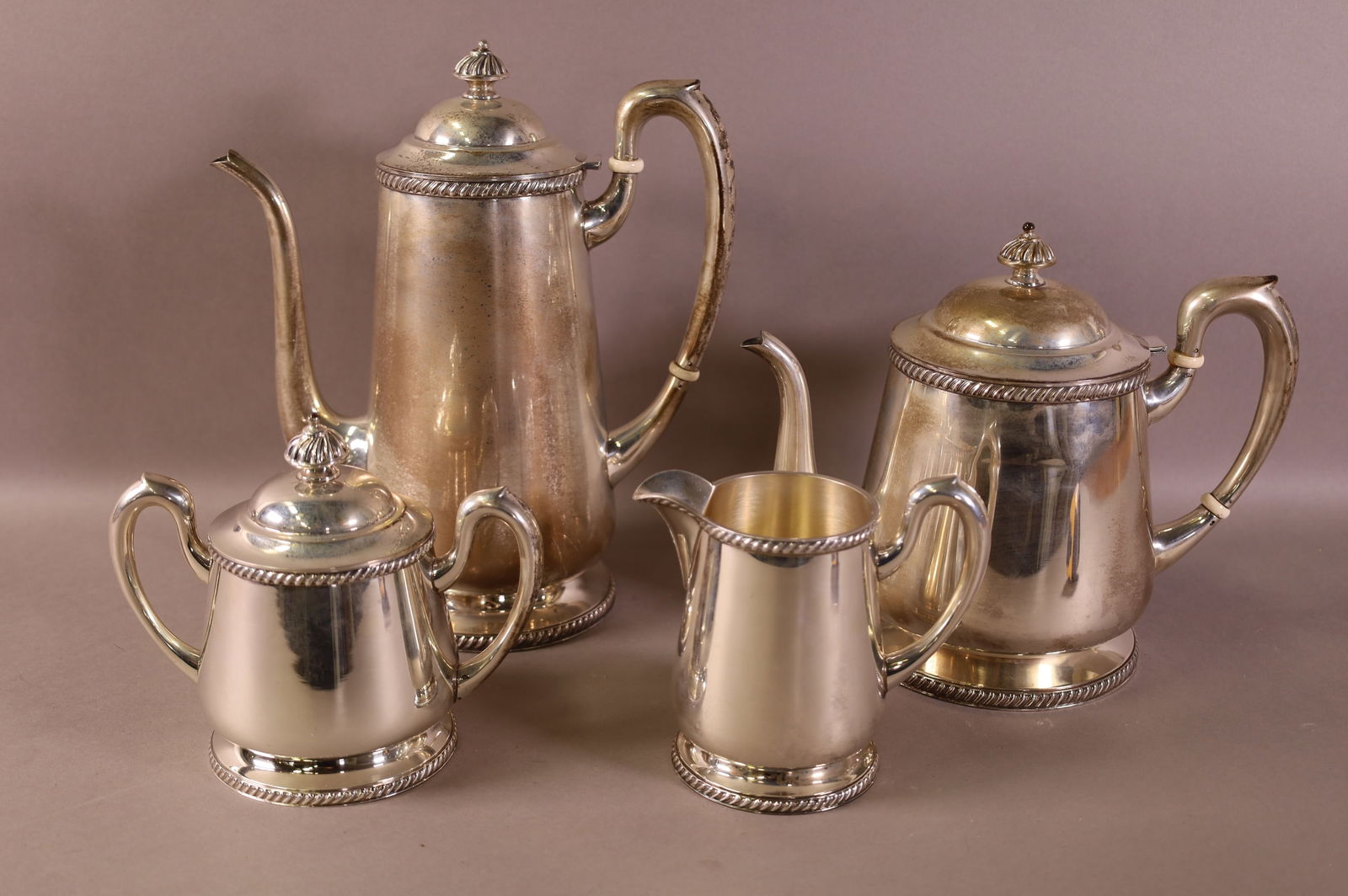 FOUR PIECE STERLING TEA SET (1 of 1)