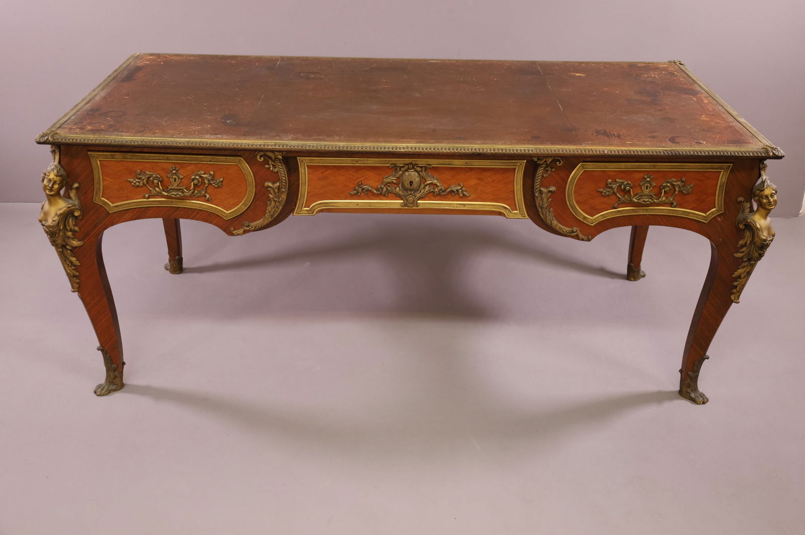 LARGE FRENCH BUREAU PLAT DESK (1 of 6)