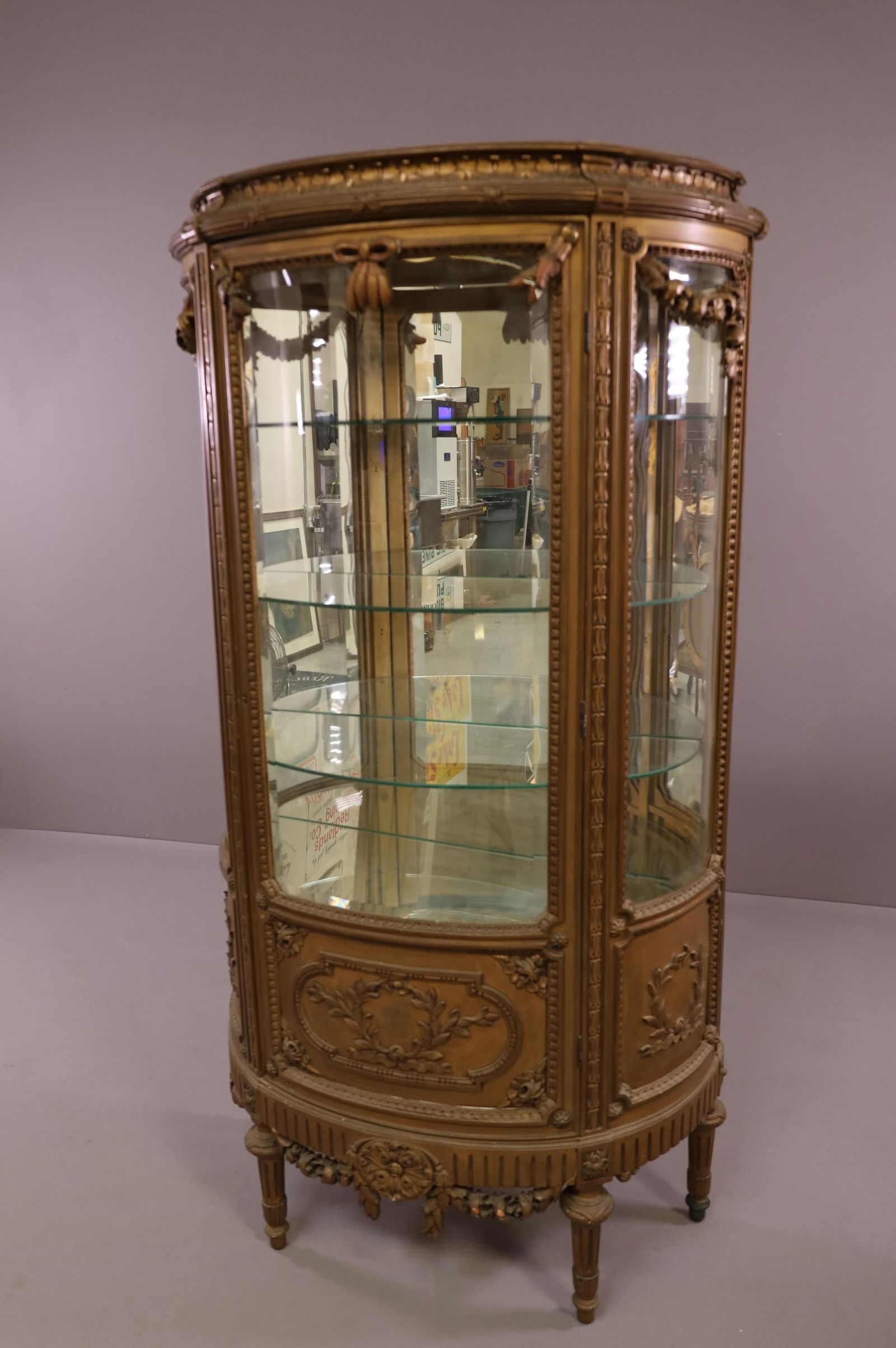 ANTIQUE FRENCH CURIO CABINET (1 of 6)