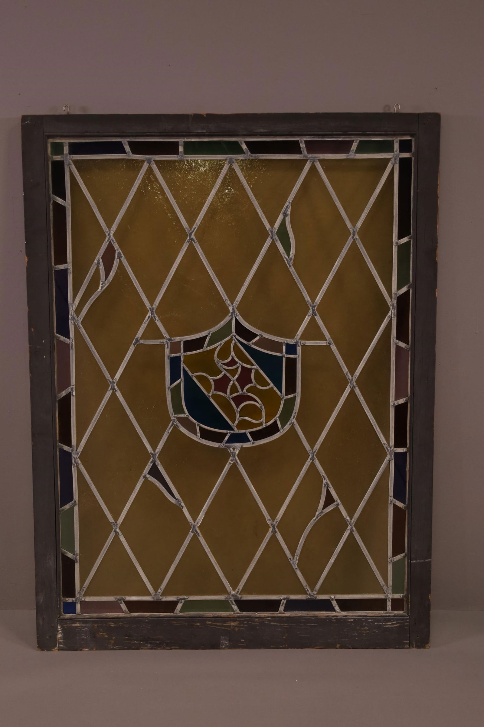 LARGE ANTIQUE STAINED GLASS WINDOW (1 of 2)