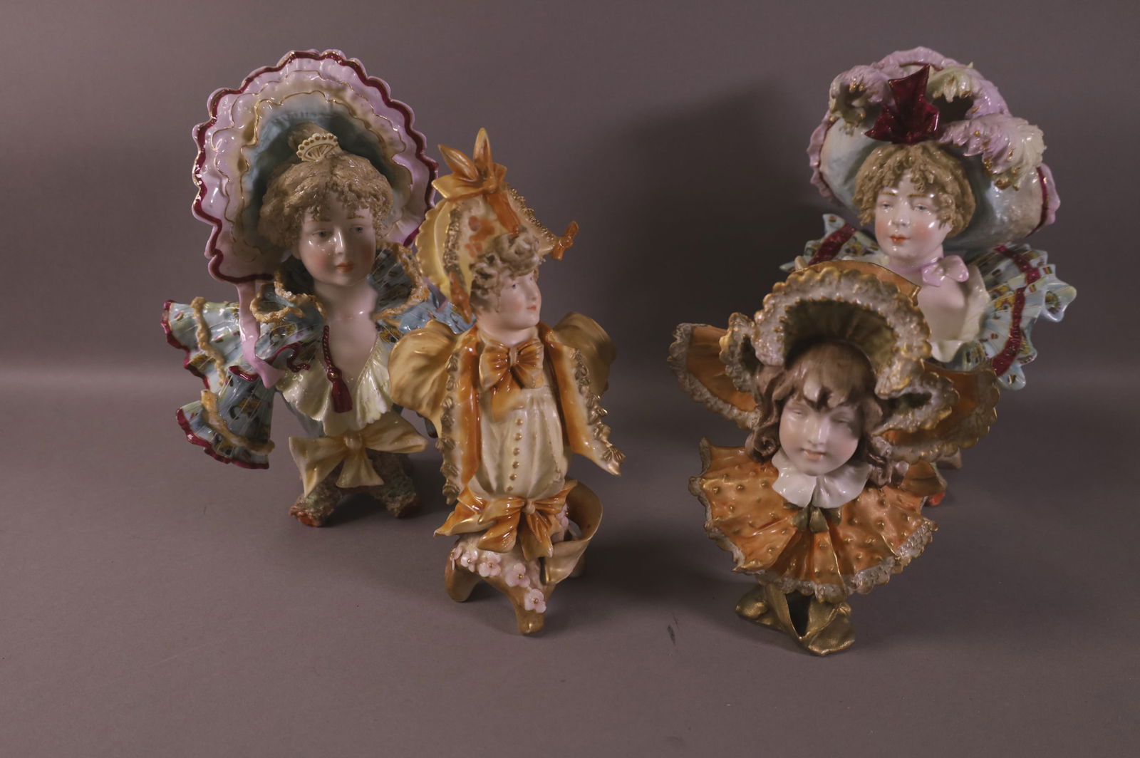 FOUR PORCELAIN BUSTS (1 of 4)