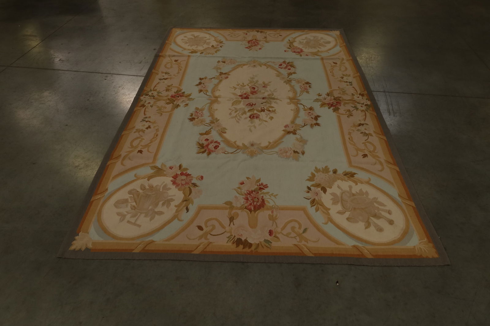 APPROX 8' 9" x 5' 10" AUBUSSON RUG (1 of 3)