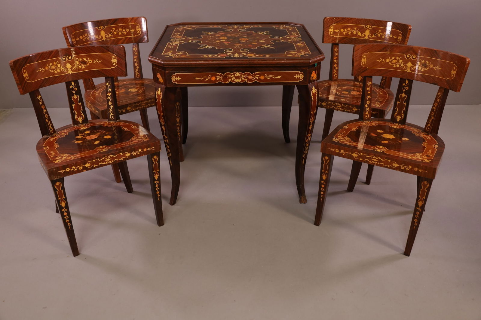 ITALIAN INLAID GAME TABLE SET (1 of 5)