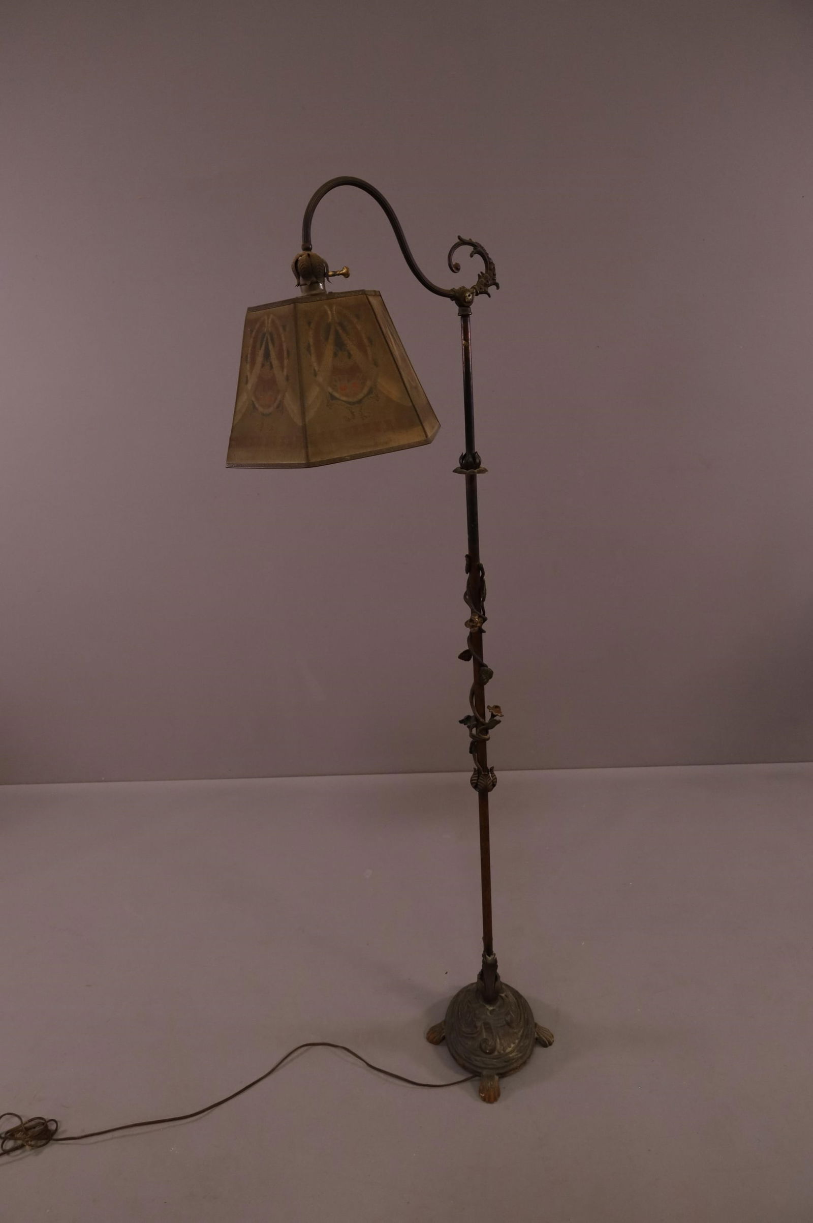 1920'S FLOOR LAMP W/ MESH SHADE (1 of 3)