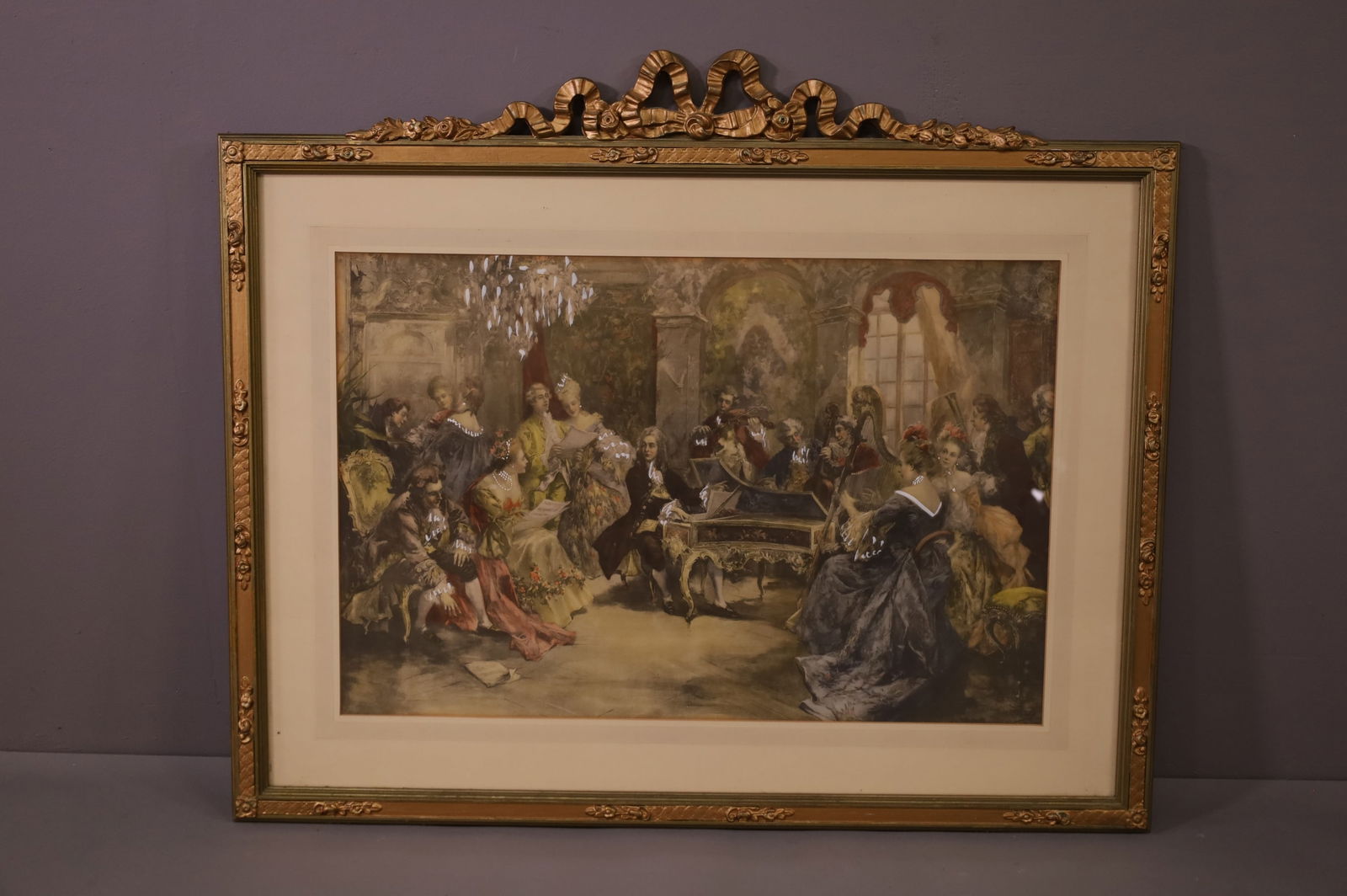 1930'S HAND TINTED FRENCH PRINT (1 of 2)