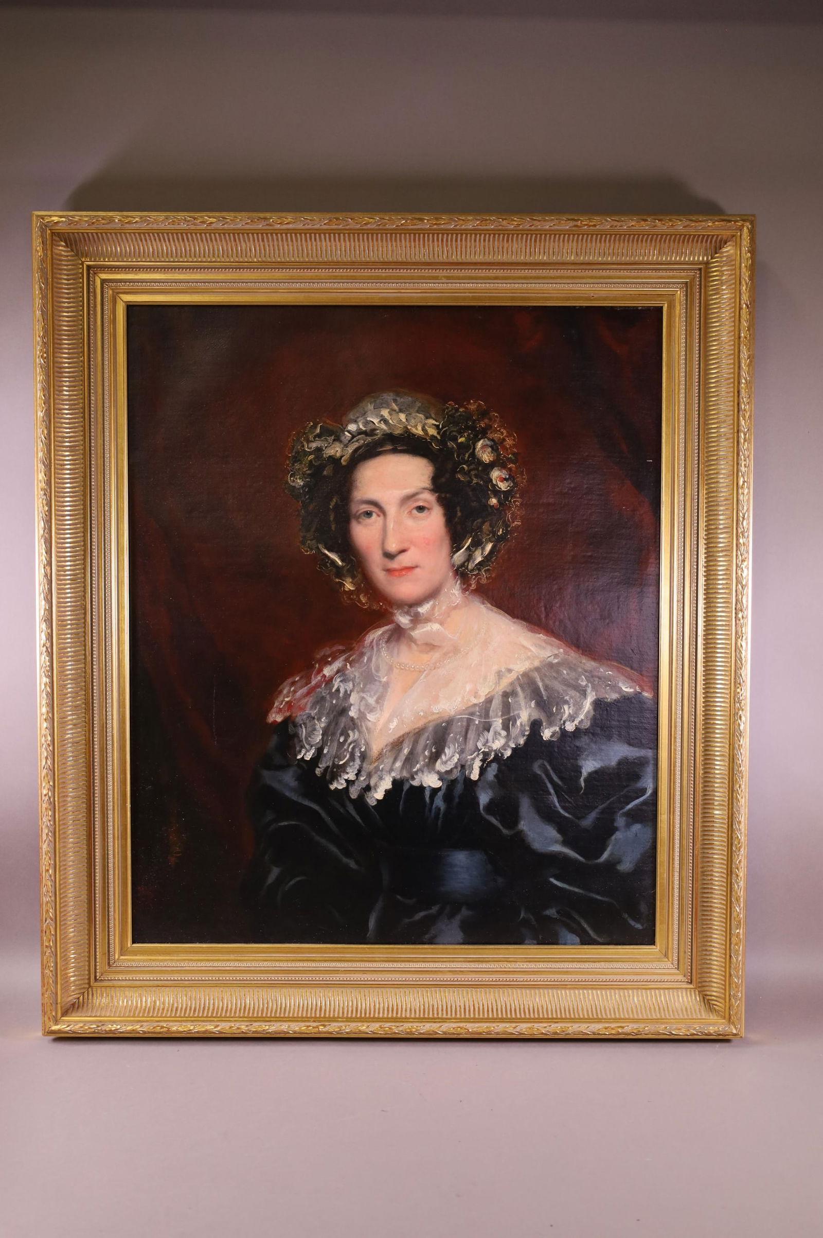 LARGE 19TH CENTURY PORTRAIT PAINTING (1 of 4)