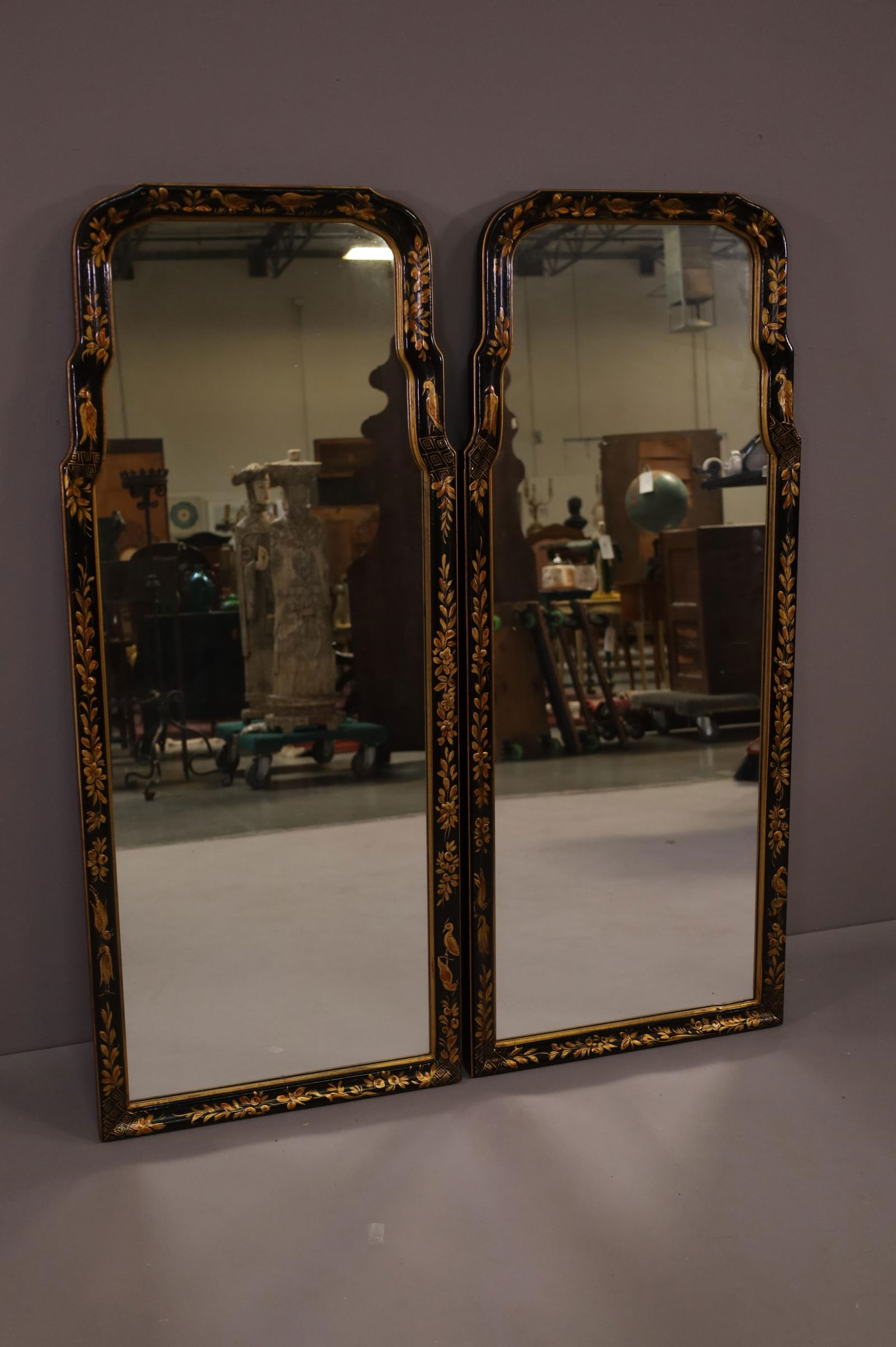 PAIR OF ITALIAN WALL MIRRORS (1 of 2)