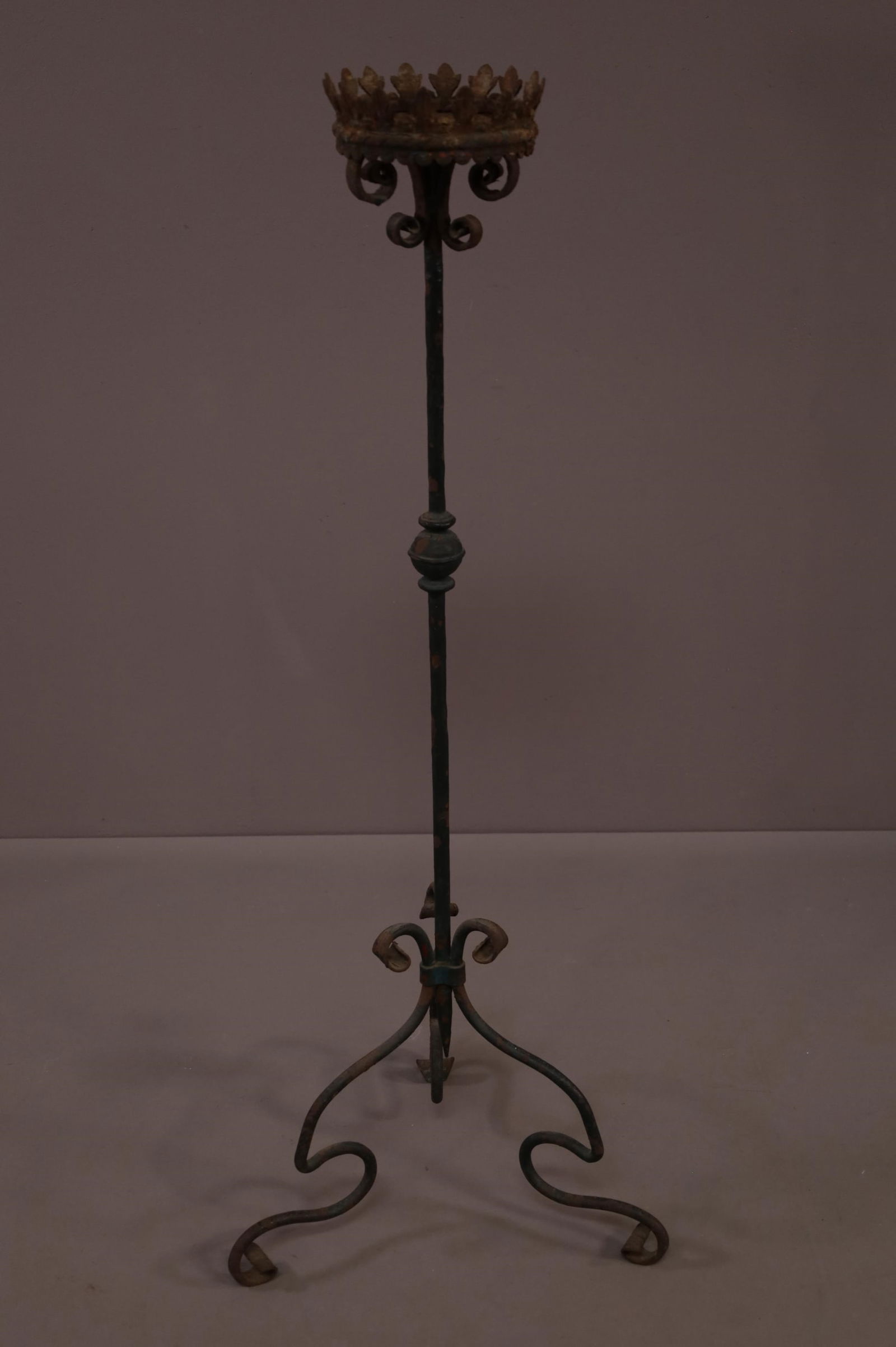 1920'S IRON SPANISH STYLE CANDLESTAND (1 of 4)