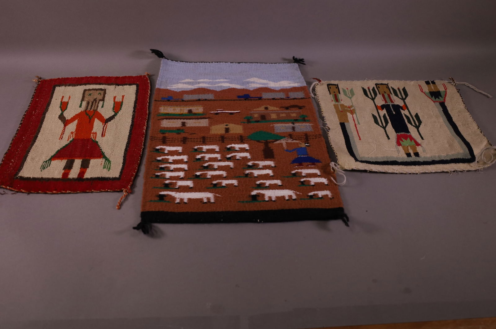 THREE SMALL NATIVE AMERICAN RUGS (1 of 7)