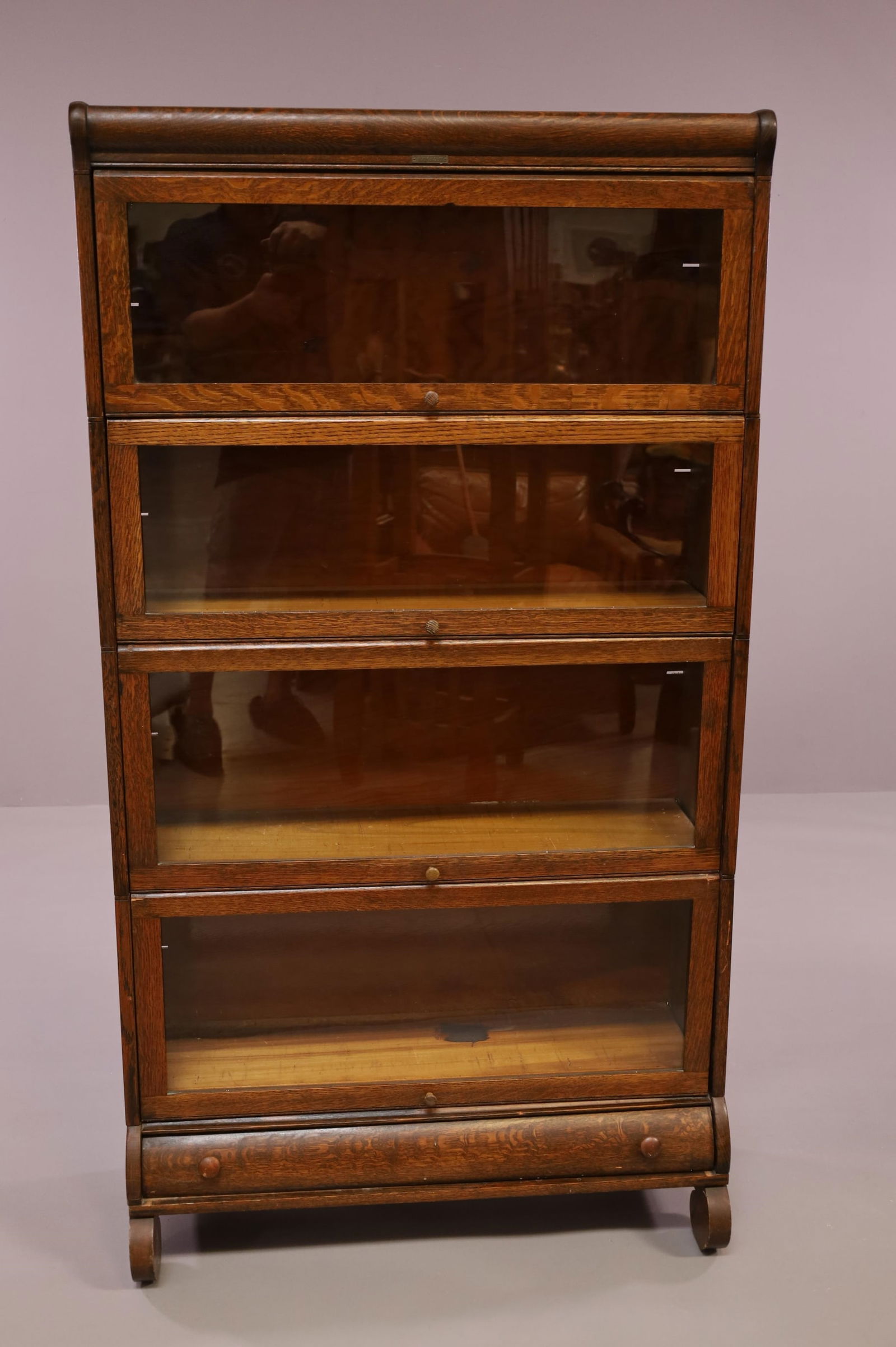LUNDSTROM FOUR STACK OAK LAWYER'S BOOKCASE (1 of 2)