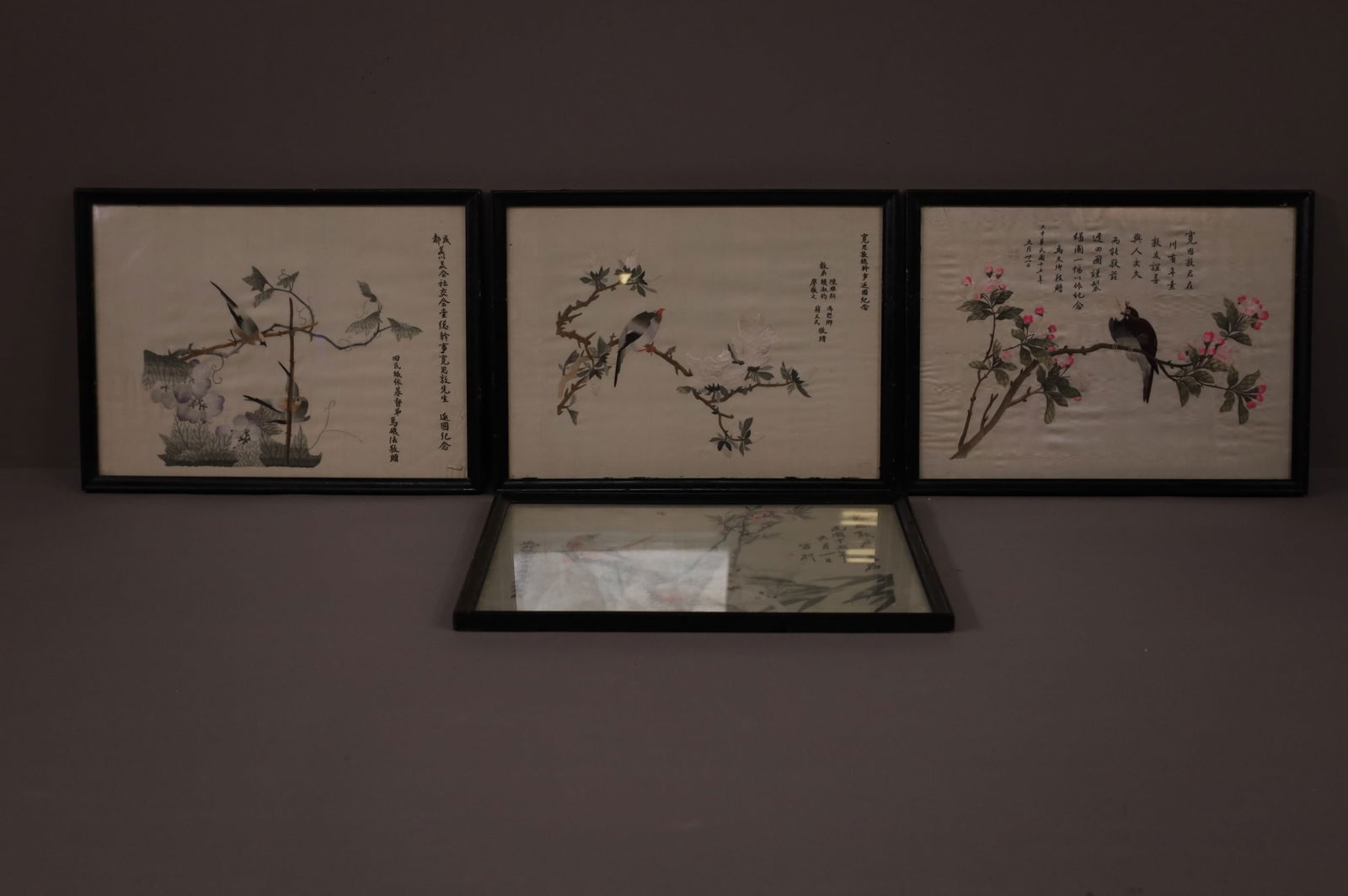 FOUR FRAMED ASIAN STITCHINGS (1 of 2)