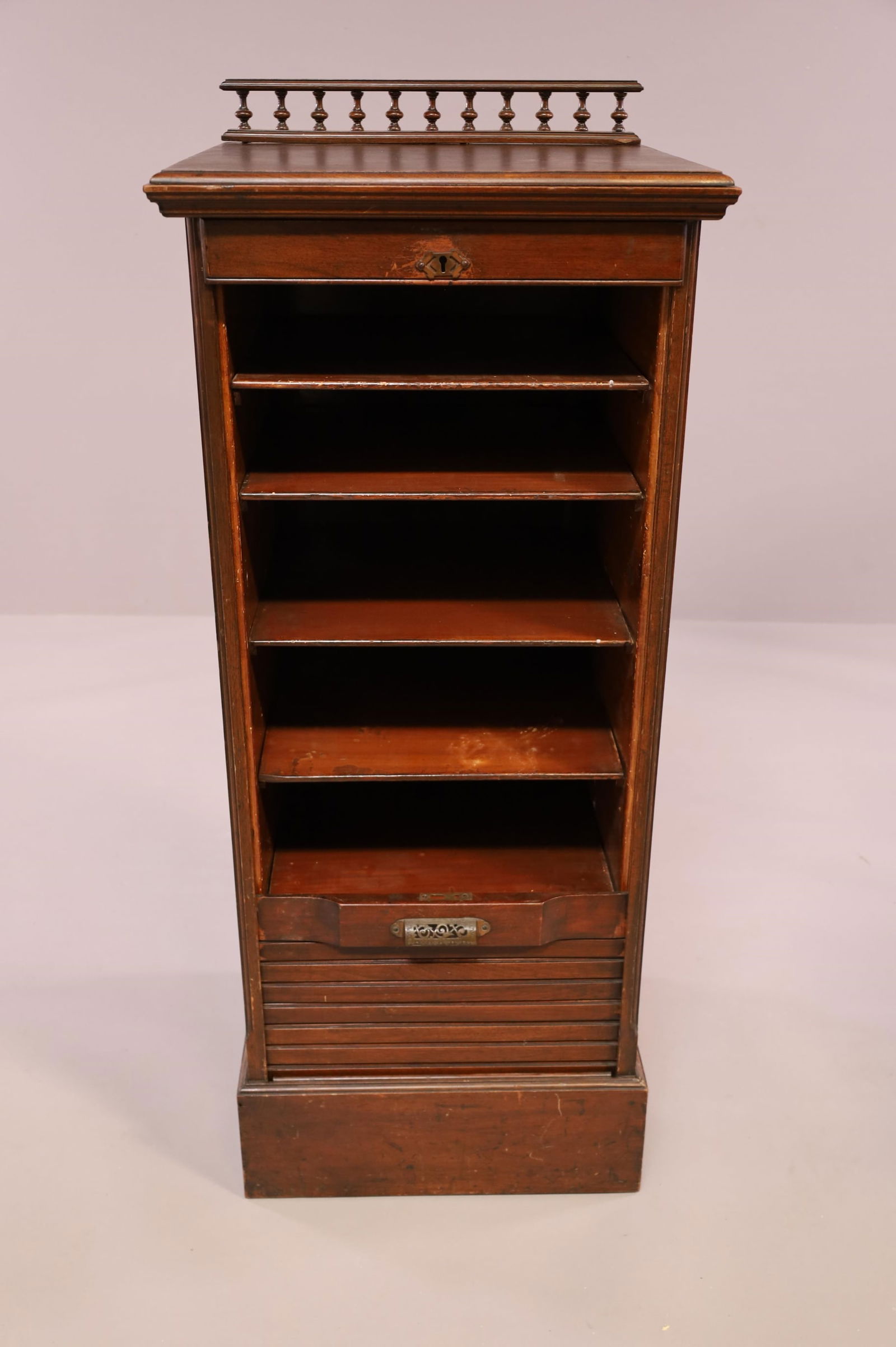 VICTORIAN TAMBOUR DOOR FILE CABINET (1 of 2)