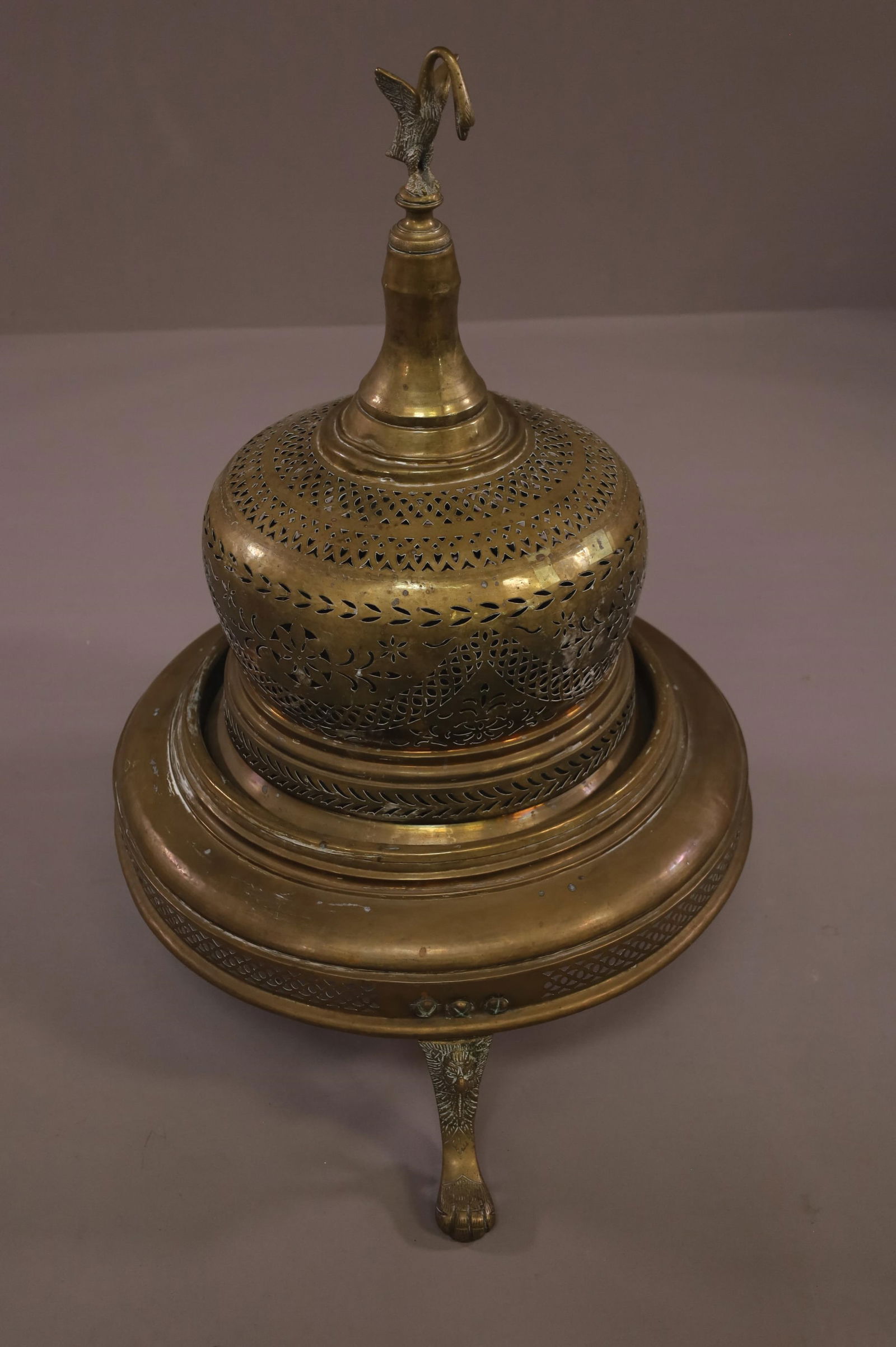 ANTIQUE BRAZIER W/ BIRD DECORATION (1 of 3)